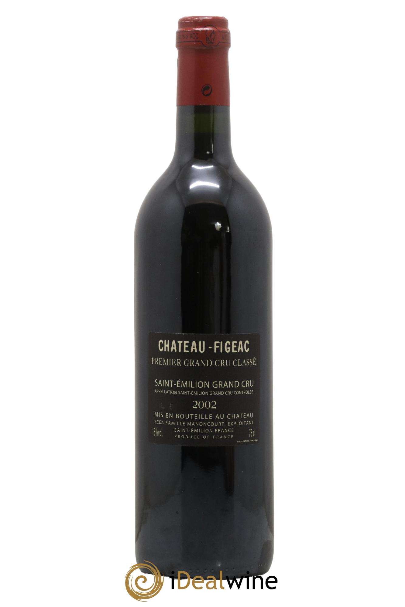 Château Figeac 1er Grand Cru Classé A 2002 - Lot de 1 bouteille - 1