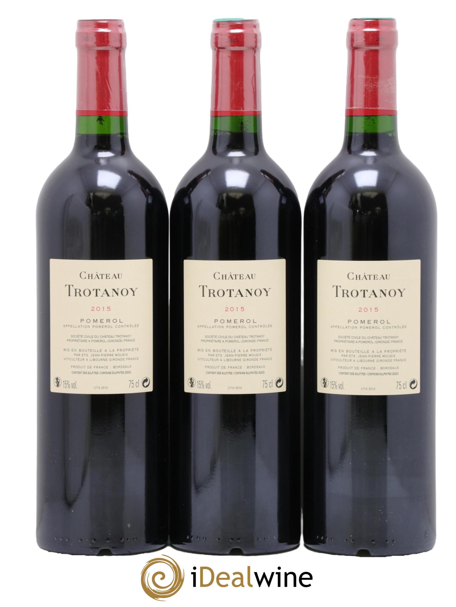 Château Trotanoy 2015 - Lot of 3 bottles - 1