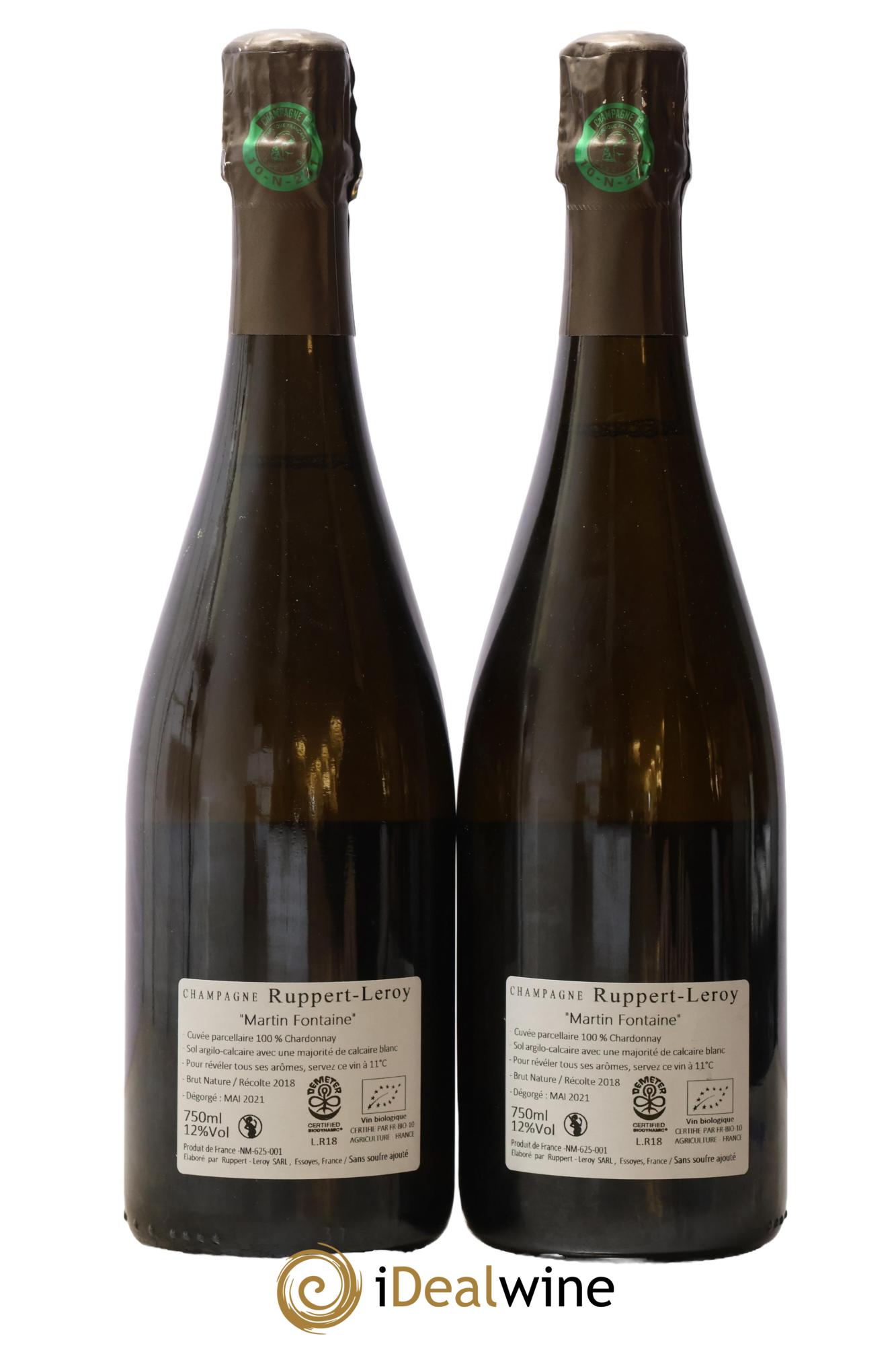 Martin Fontaine Ruppert-Leroy (Domaine) 2018 - Posten von 2 Flaschen - 1