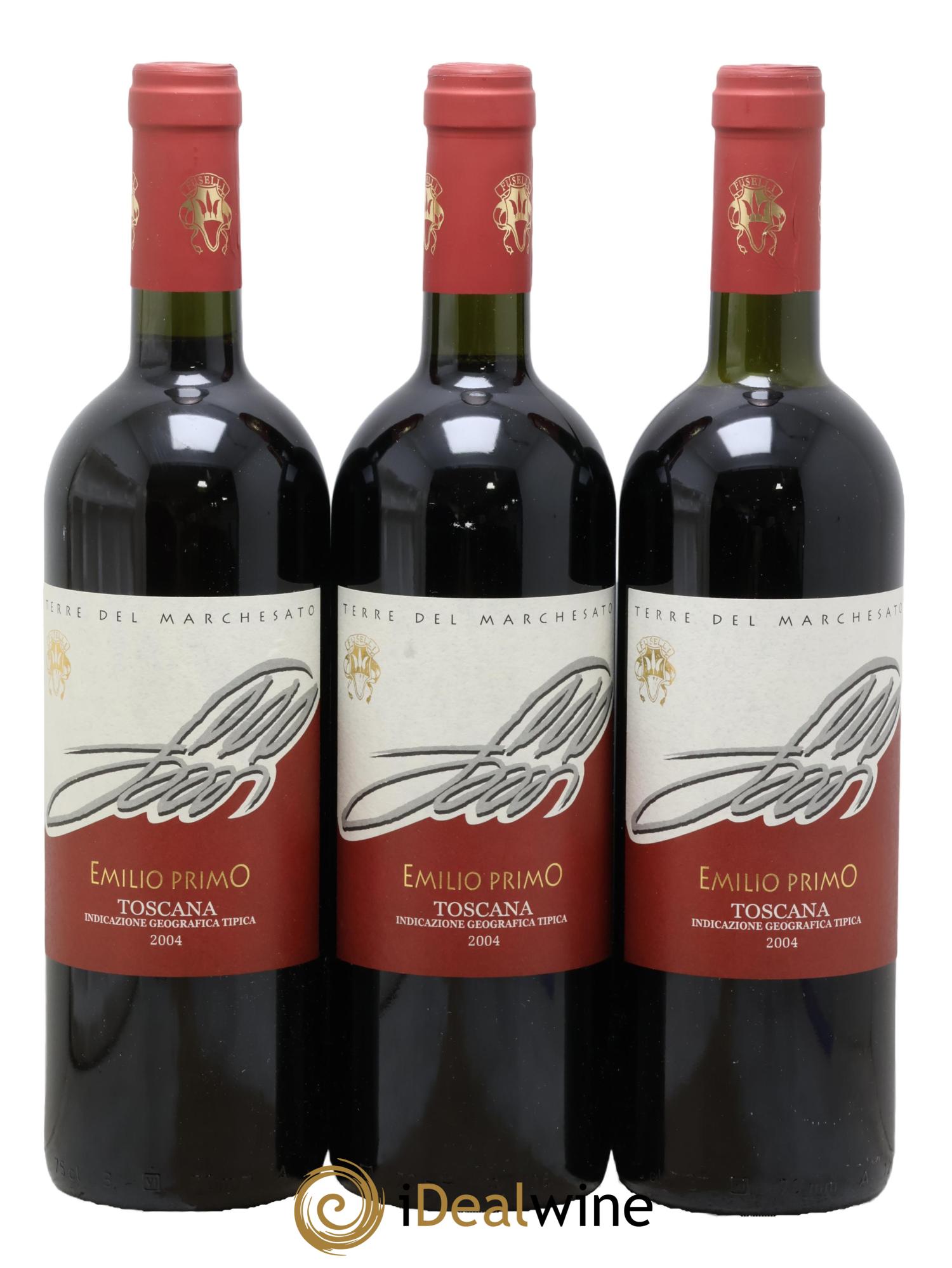 Toscana IGT Emilio Primo Rosso Terre del Marchesato 2004 - Lot de 3 bouteilles - 0