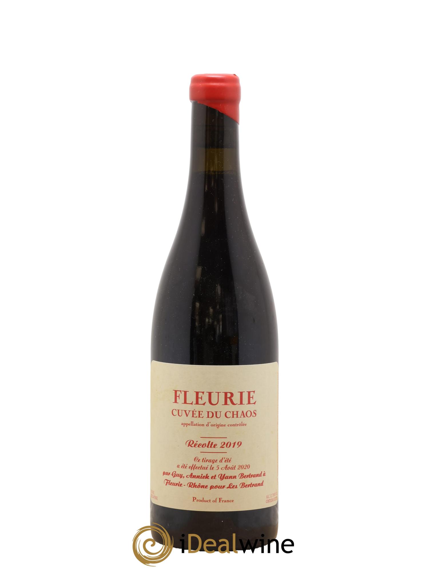 Fleurie Cuvée du Chaos Yann Bertrand 2019 - Lot of 1 bottle - 0