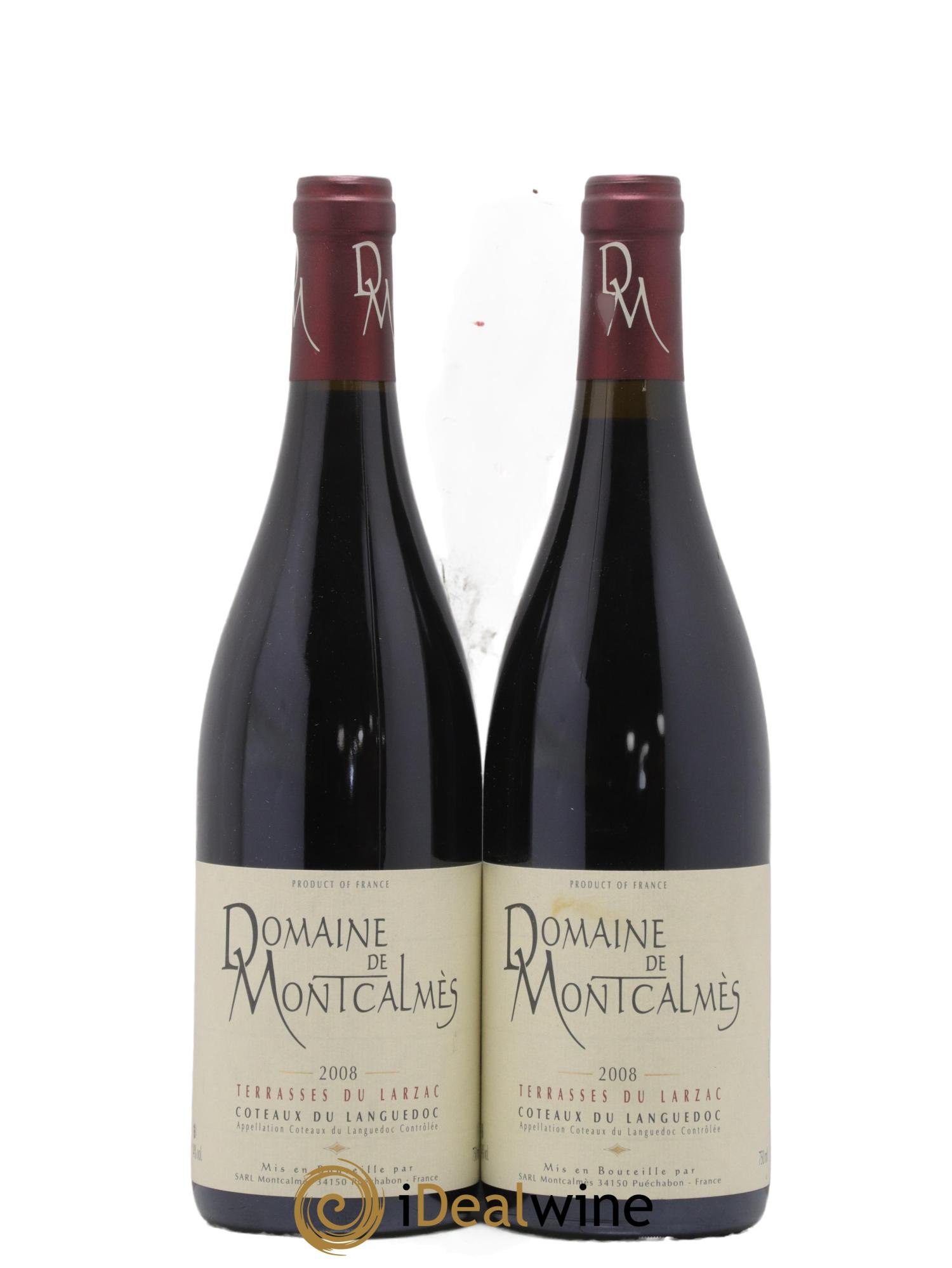 Terrasses du Larzac Domaine de Montcalmès Frédéric Pourtalié 2008 - Lot de 2 bouteilles - 0