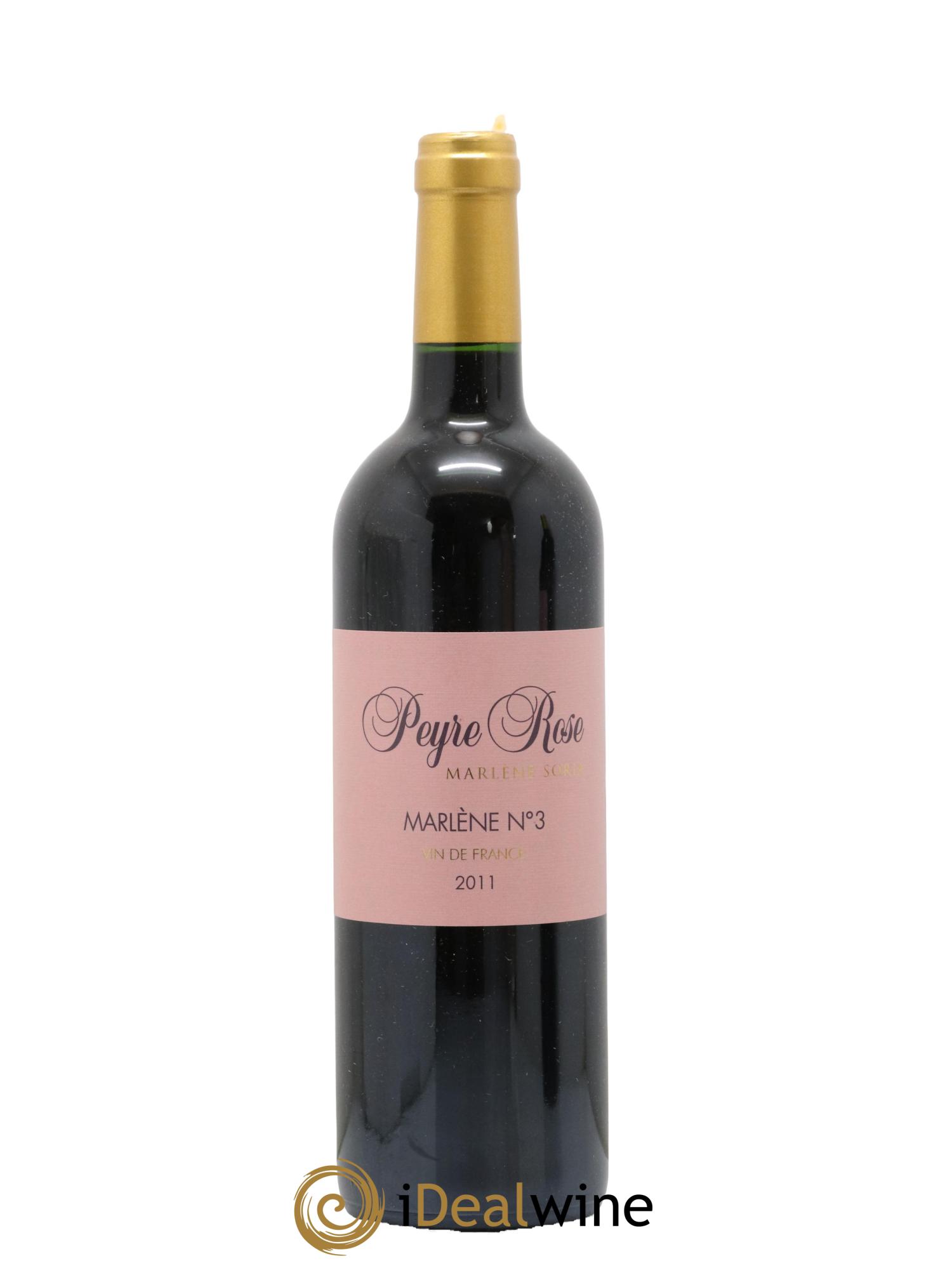 Vin de France (anciennement Coteaux du Languedoc) Peyre Rose Marlène n°3 Marlène Soria 2011 - Lot de 1 bouteille - 0