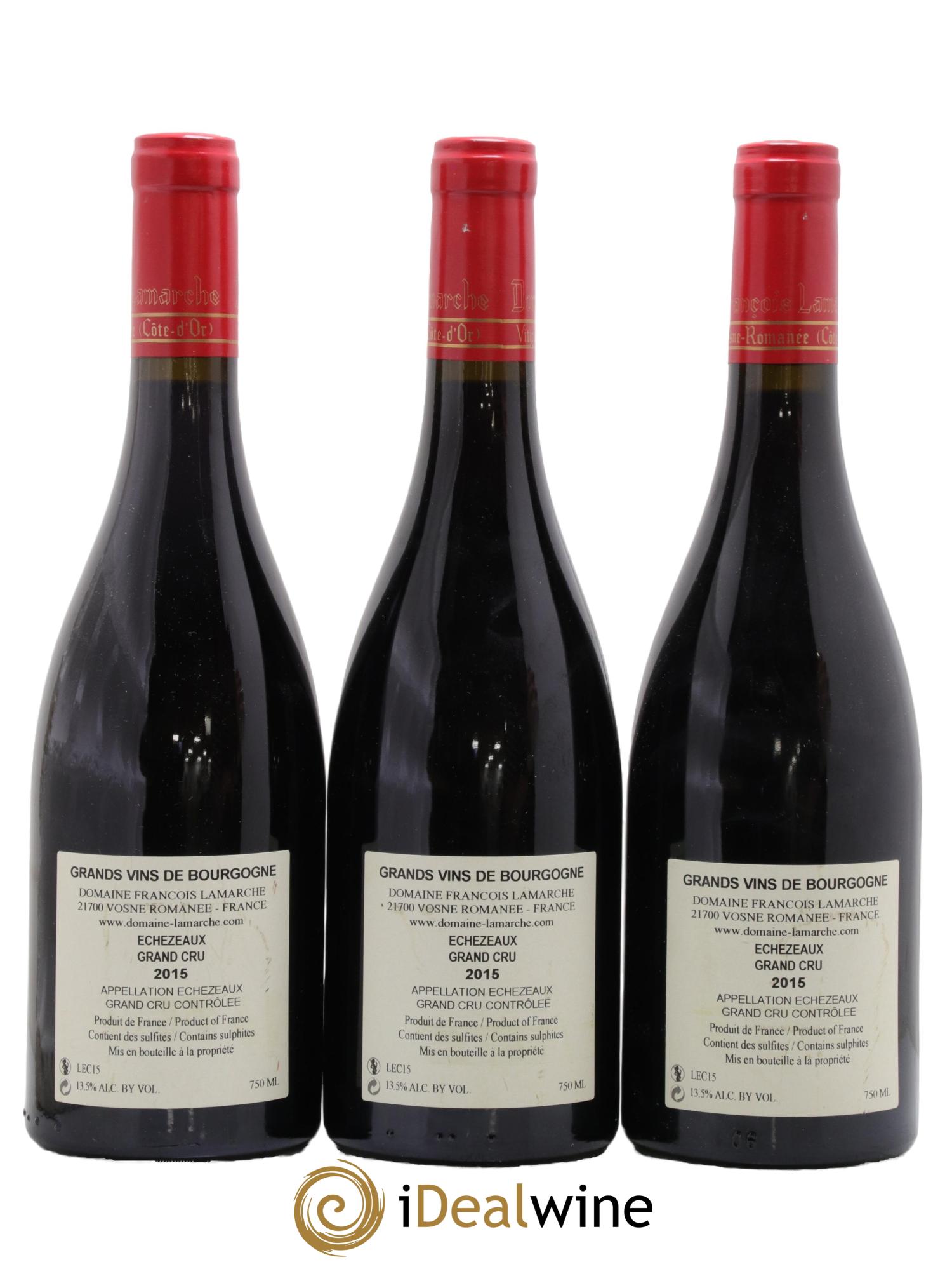 Echezeaux Grand Cru Lamarche (Domaine) 2015 - Lot de 3 bouteilles - 1