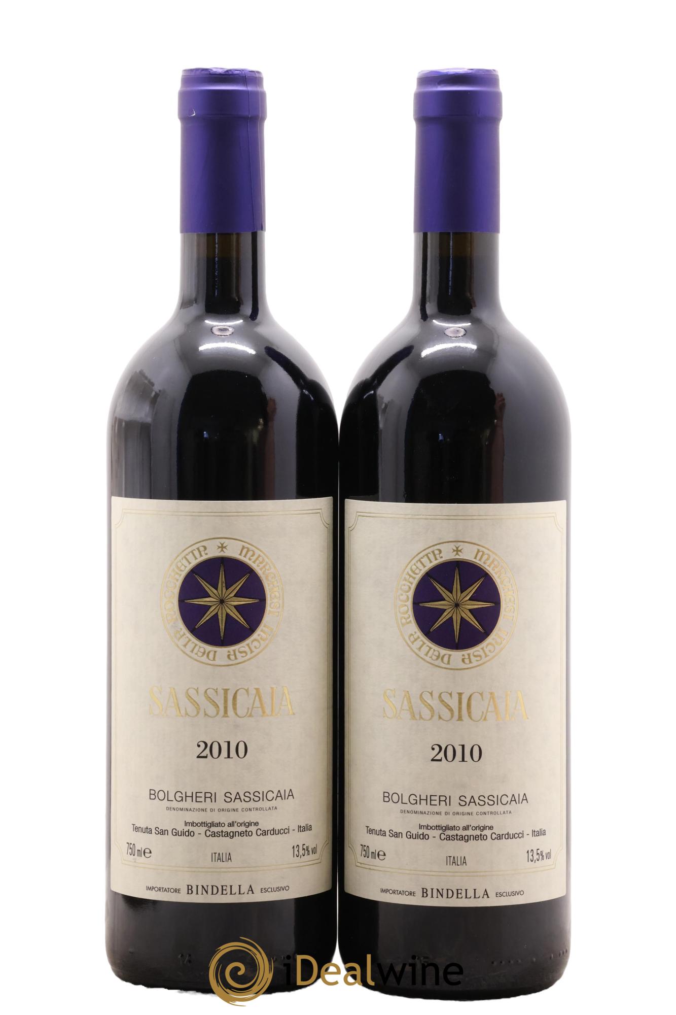 Bolgheri DOC Sassicaia Tenuta San Guido 2010 - Lotto di 2 bottiglie - 0