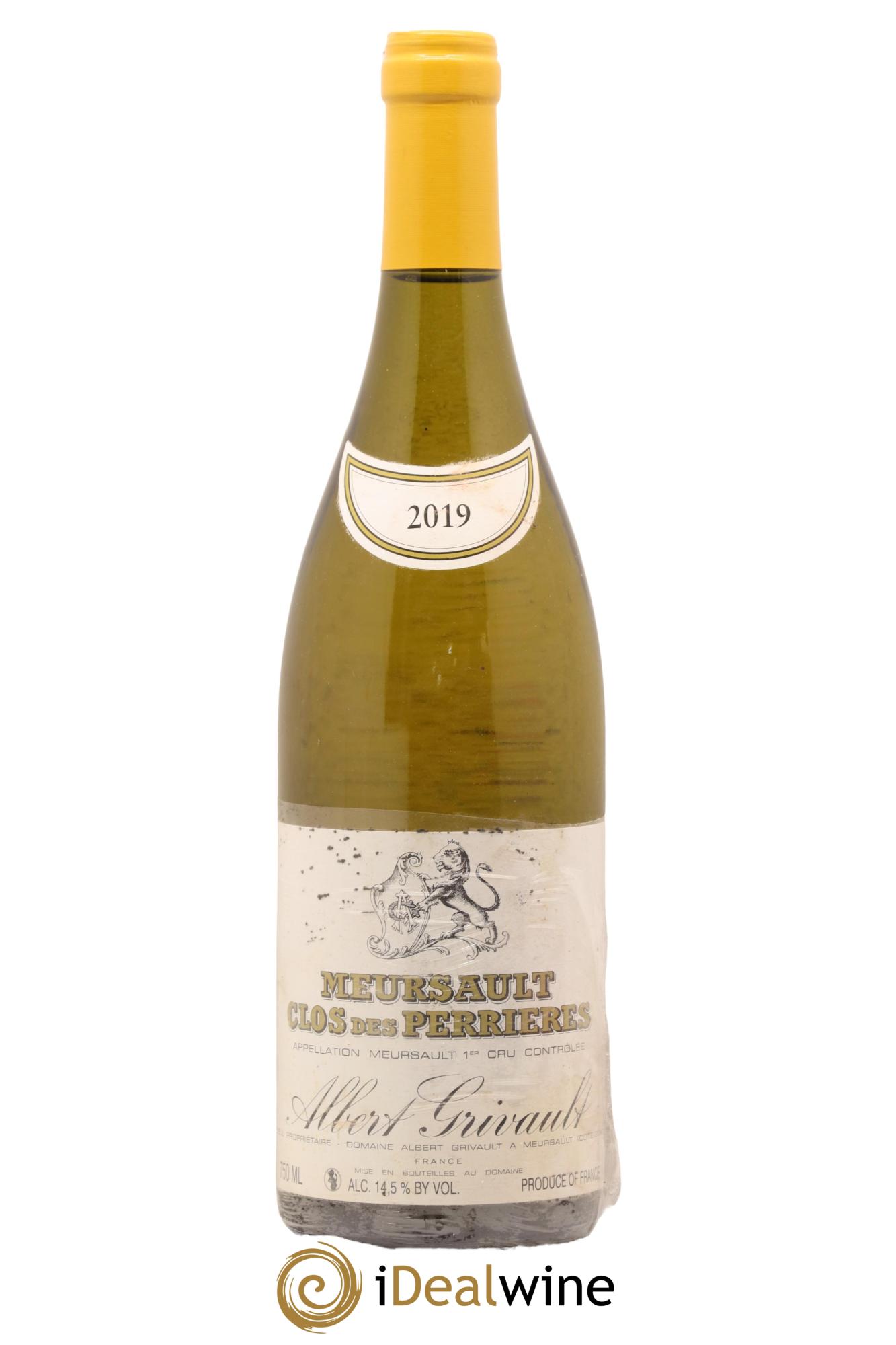 Meursault 1er Cru Clos des Perrières Monopole Albert Grivault 2019 - Lot de 1 bouteille - 0