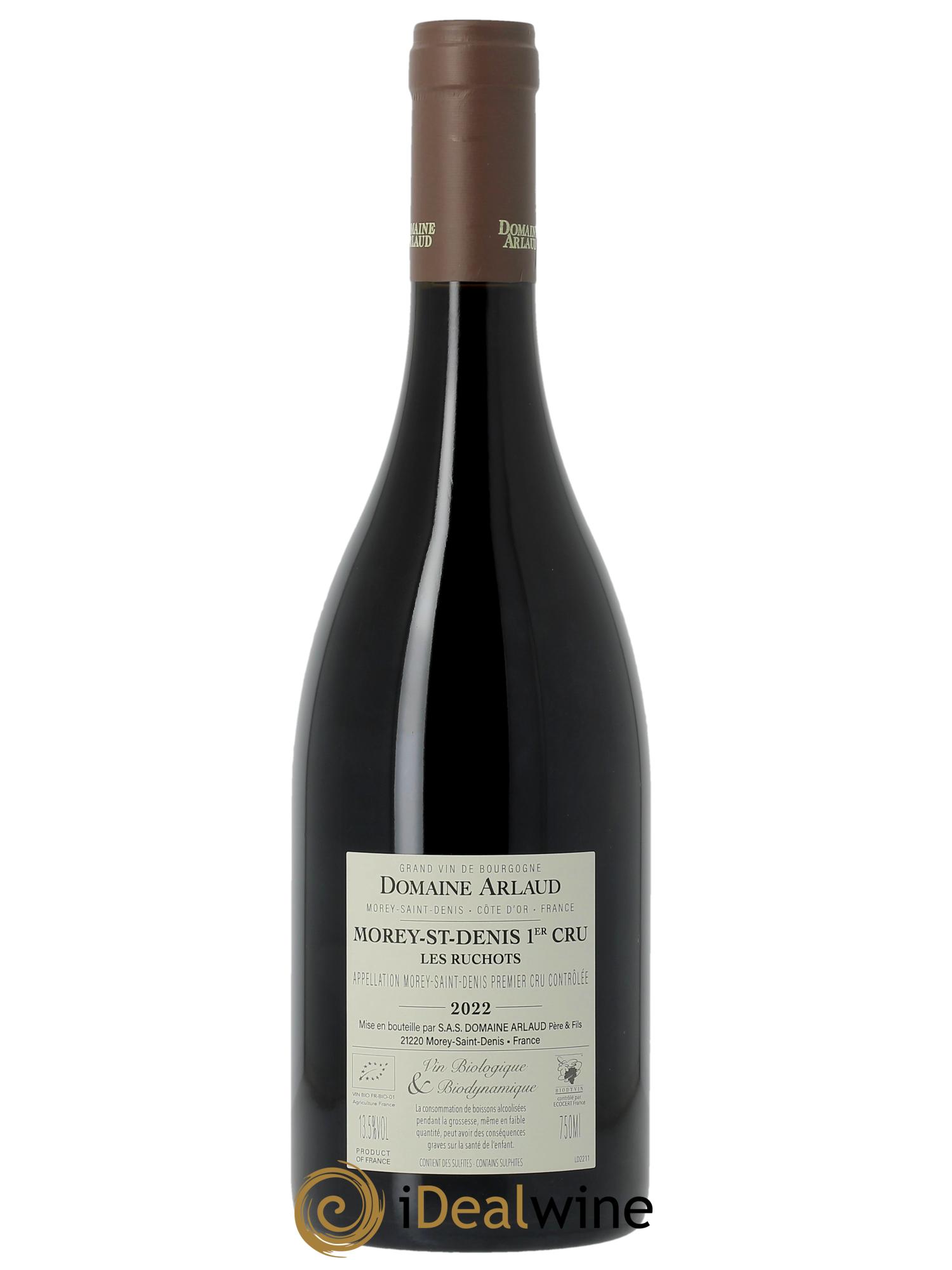 Morey-Saint-Denis 1er Cru Les Ruchots Arlaud 2022 - Lot de 1 bouteille - 1