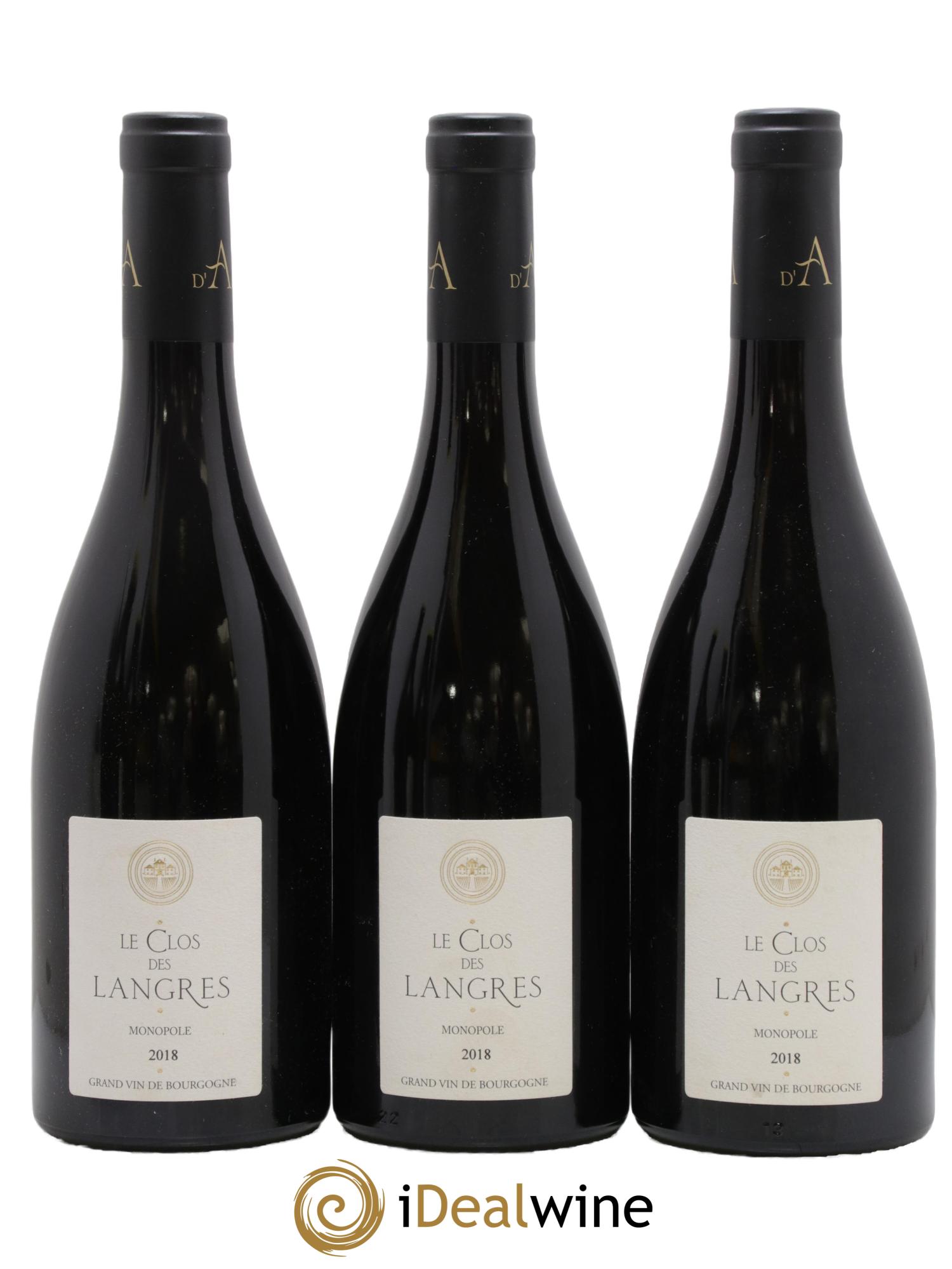 Côte de Nuits-Villages Clos Des Langres Monopole Ardhuy 2018 - Lot de 3 bouteilles - 0