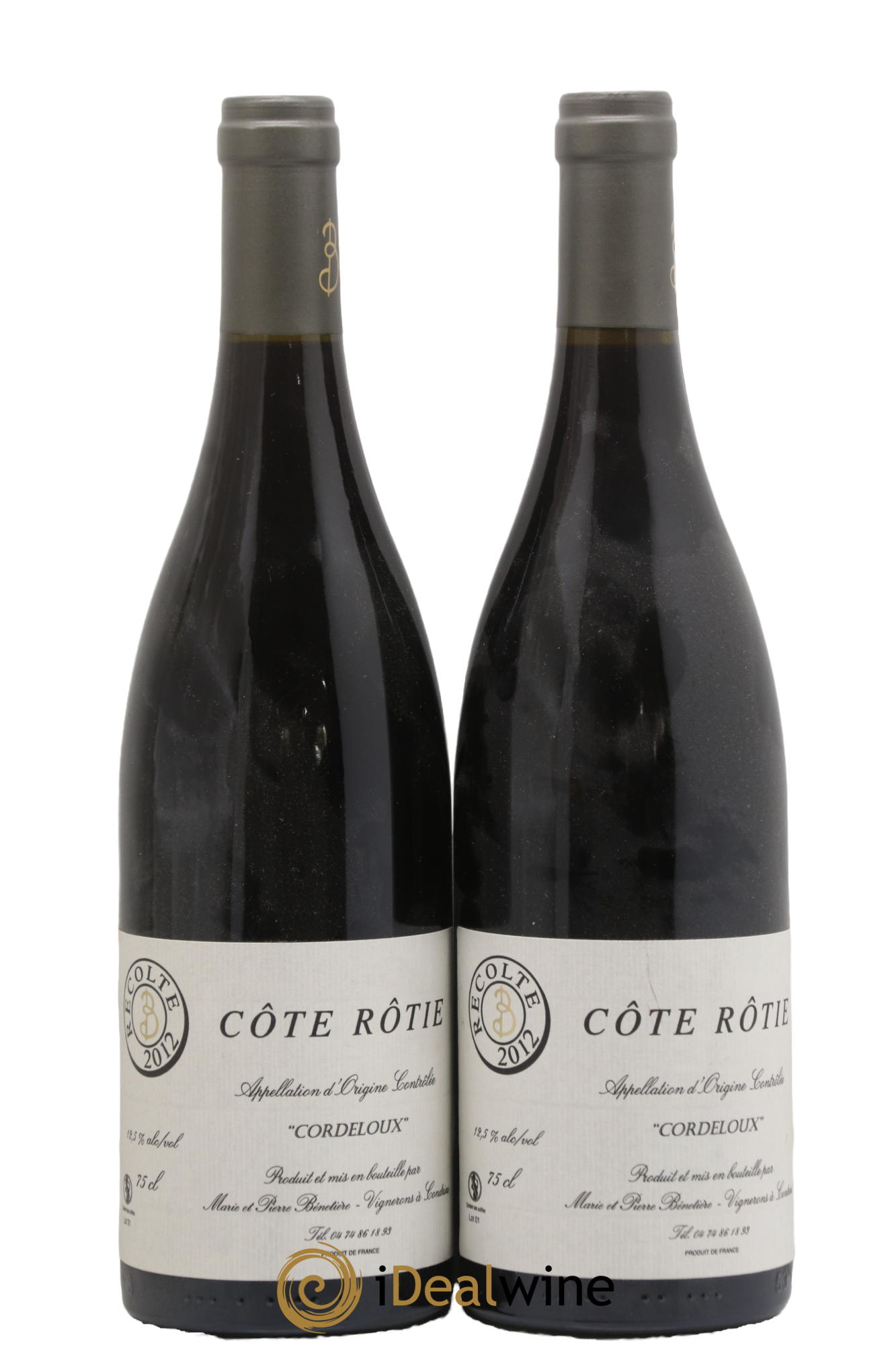 Côte-Rôtie Cordeloux Marie et Pierre Bénetière (Domaine) 2012 - Lot de 2 bouteilles - 0