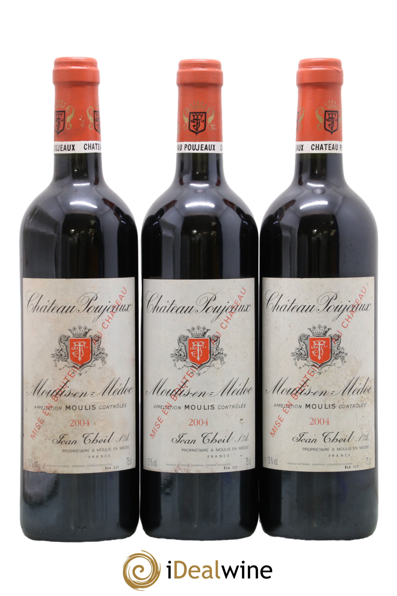 Château Poujeaux 2004 - Lot de 3 bouteilles - 0