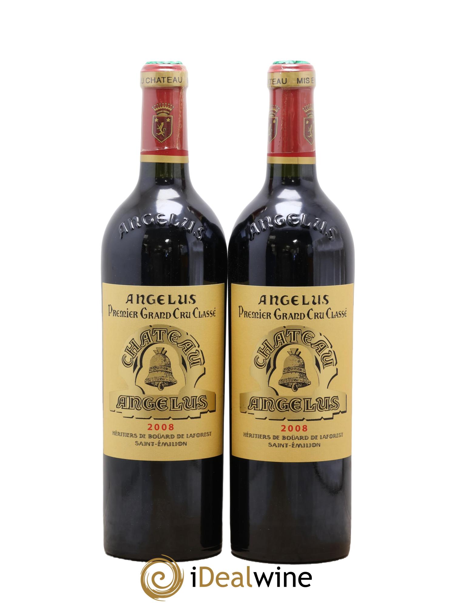 Château Angélus 1er Grand Cru Classé A 2008 - Lot of 2 bottles - 0