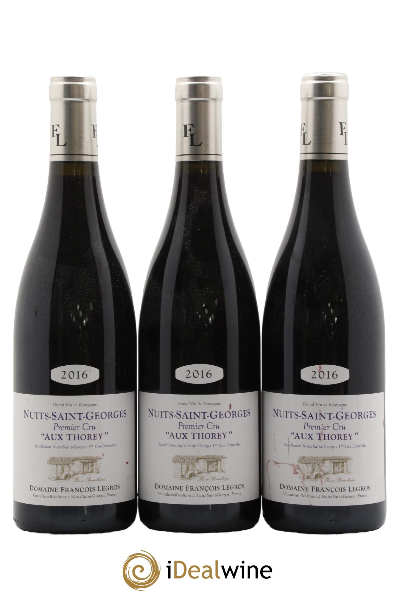 Nuits-Saint-Georges 1er Cru Aux Thorey Domaine Legros 2016 - Lot de 3 bouteilles - 0