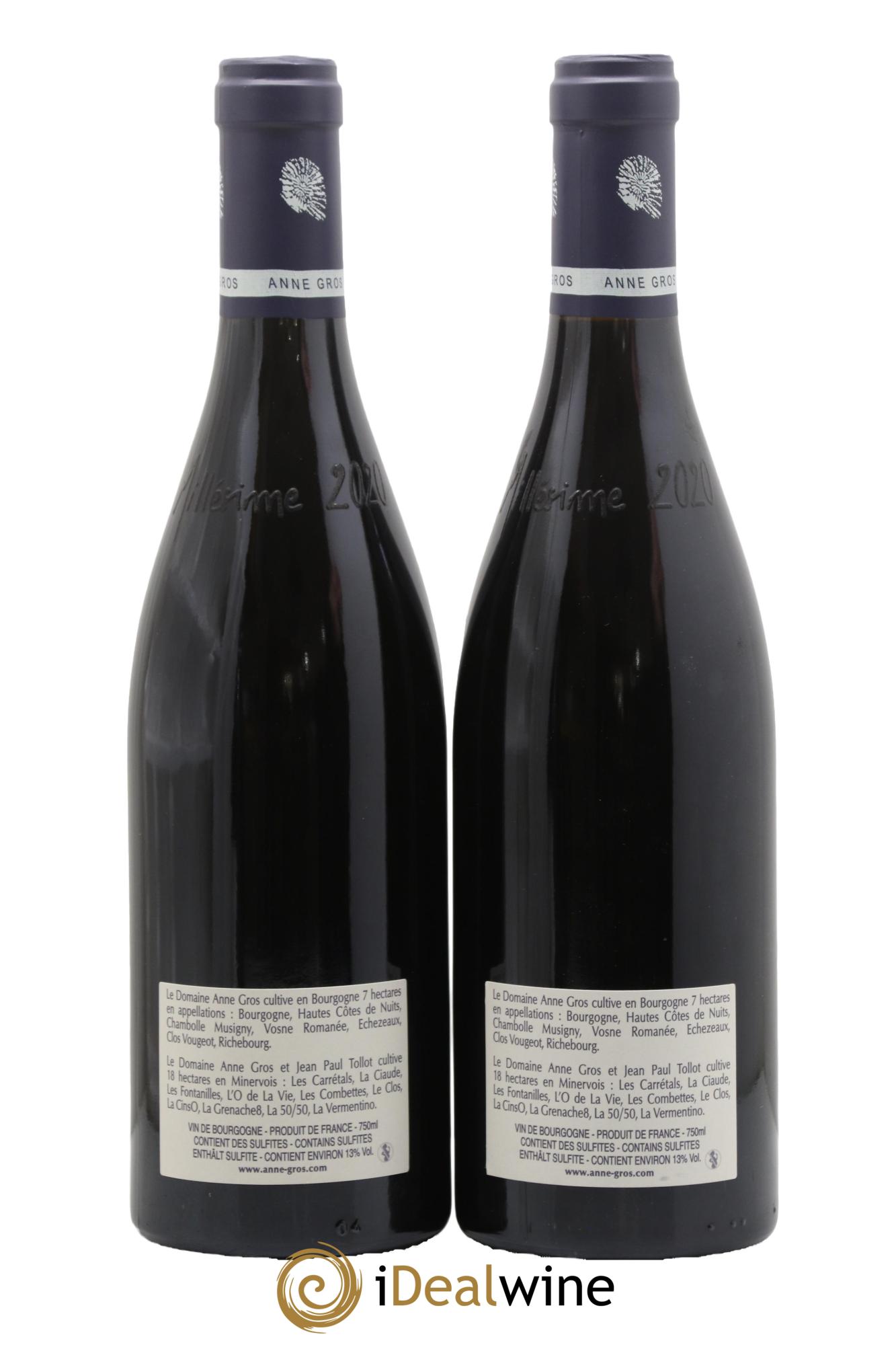 Echezeaux Grand Cru Les Loachausses Anne Gros 2020 - Lot of 2 bottles - 1