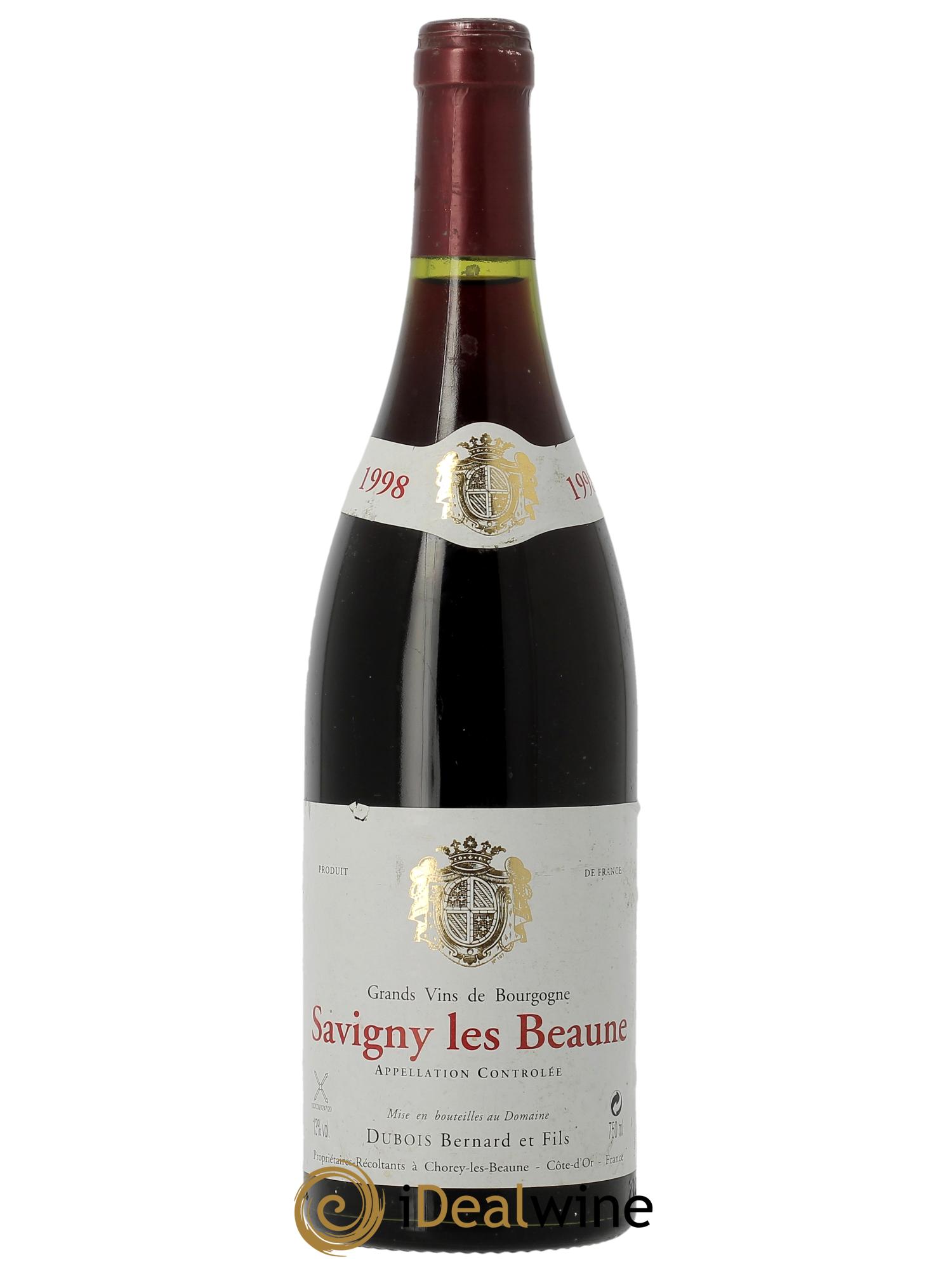 Bourgogne 2 Savigny les Beaune et 1 Chorey les Beaune Bernard Dubois 1998 - Lot de 3 bouteilles - 1