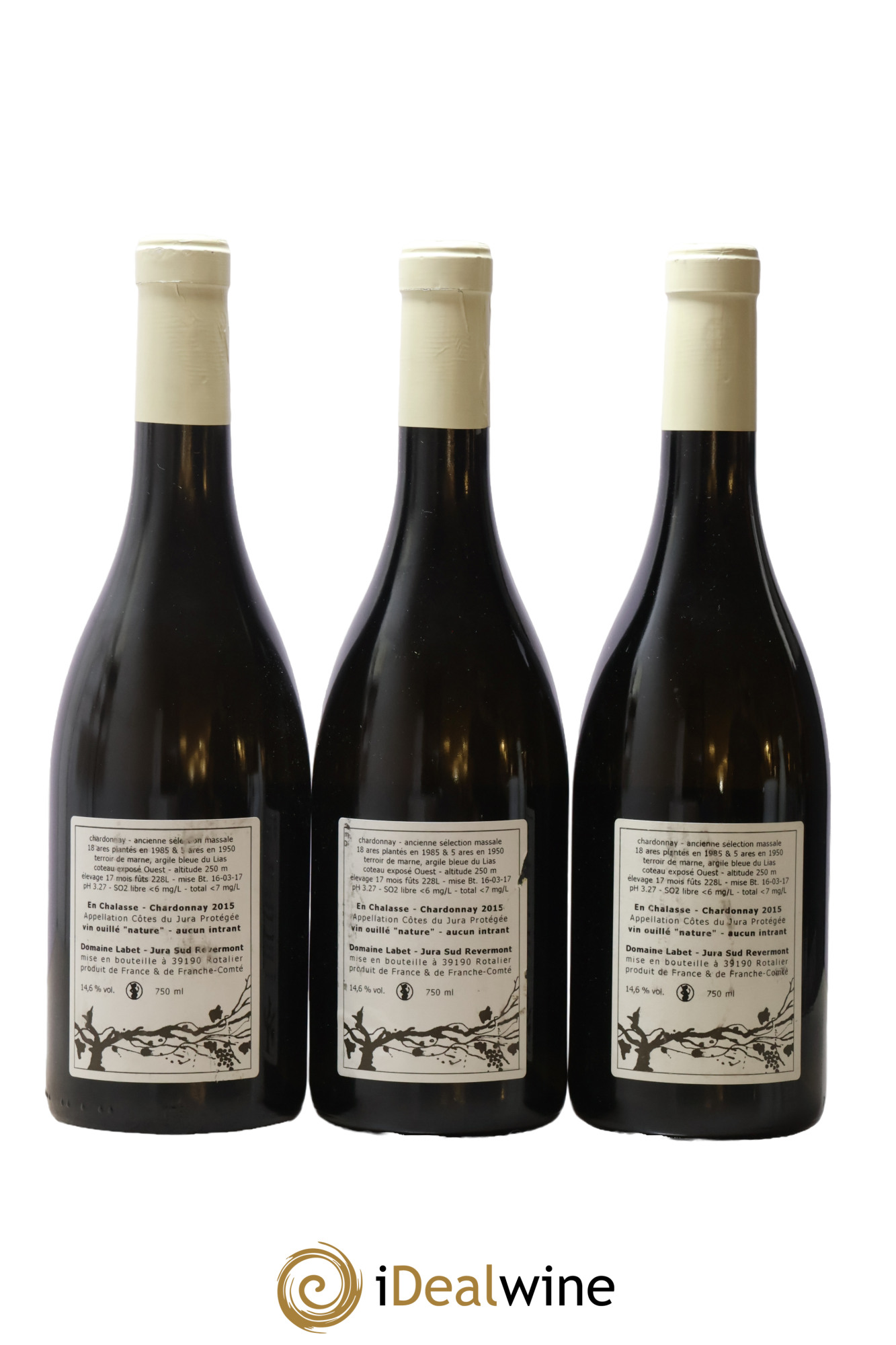 Côtes du Jura Chardonnay En Chalasse Romain - Julien - Charline Labet 2015 - Lot of 3 bottles - 1