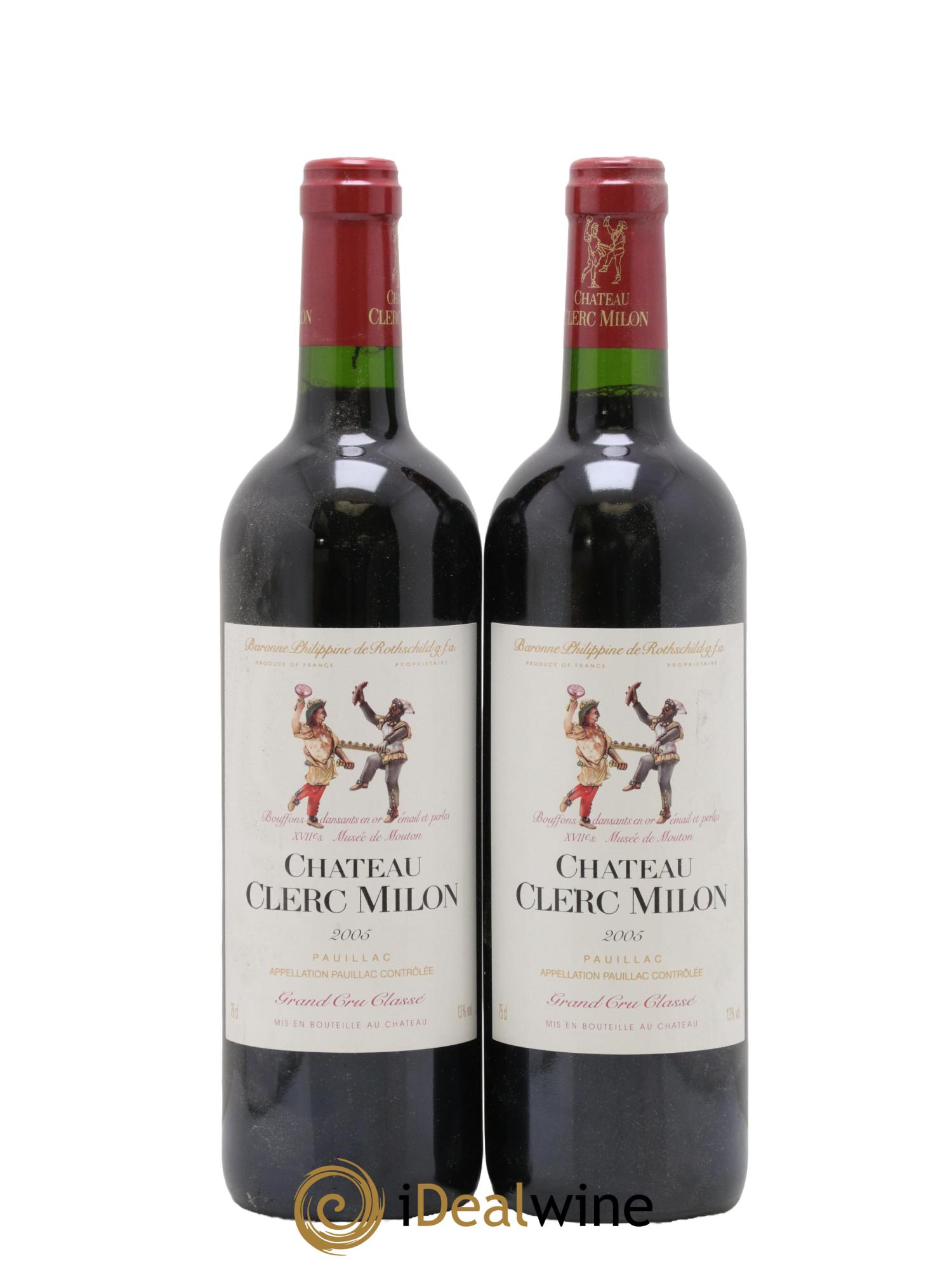 Château Clerc Milon 5ème Grand Cru Classé 2005 - Lot de 2 bouteilles - 0