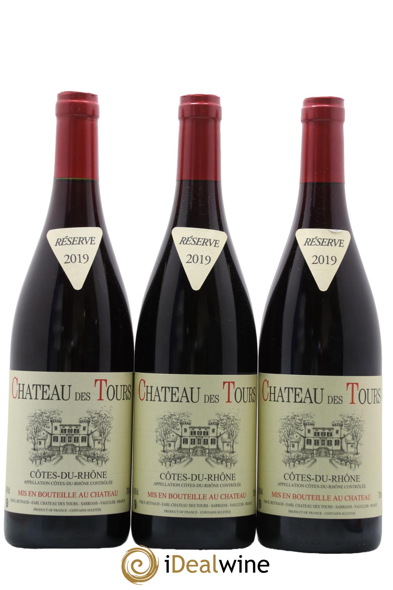 Côtes-du-Rhône Château des Tours Emmanuel Reynaud 2019 - Lot de 3 bouteilles - 0