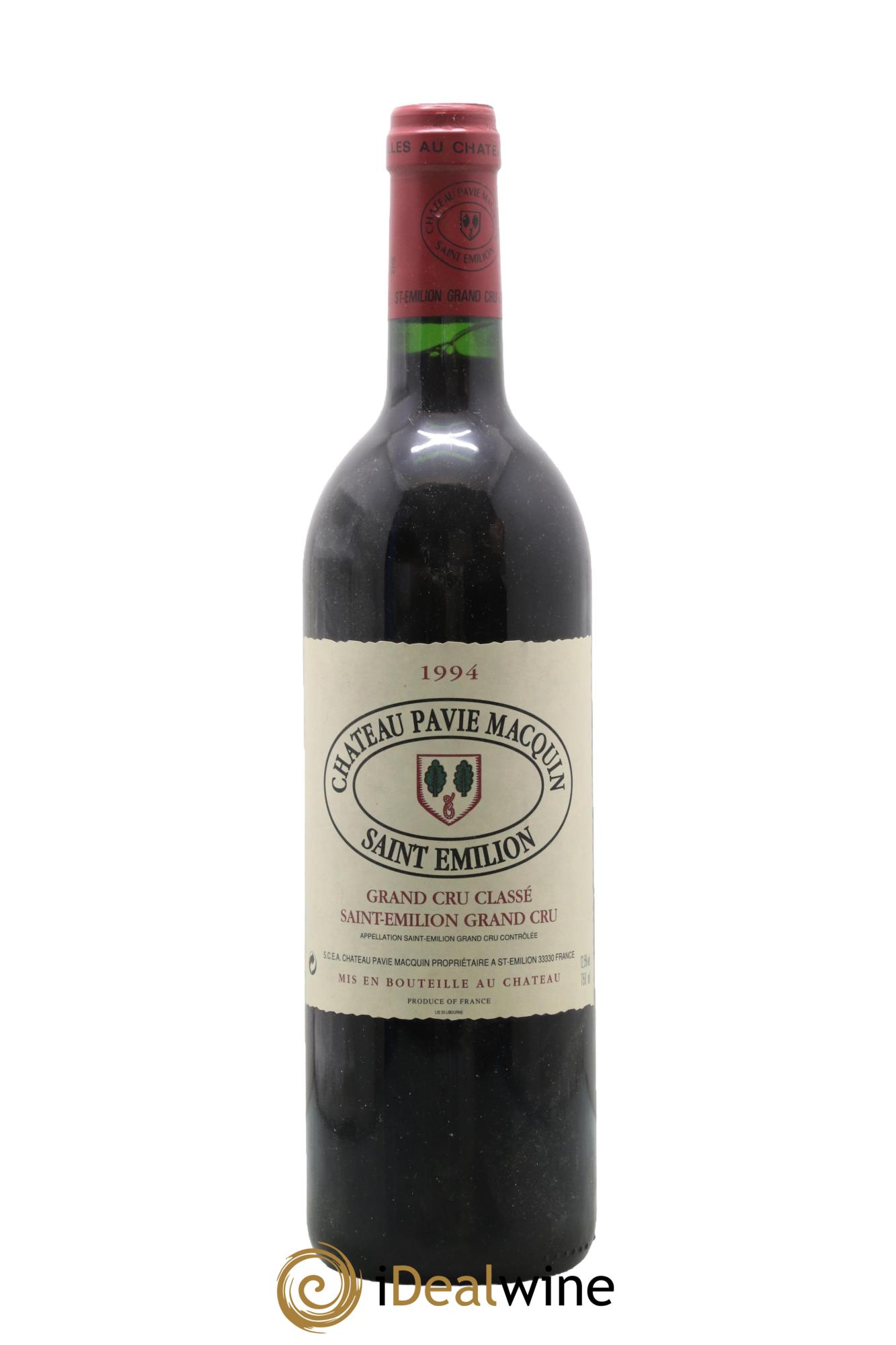 Château Pavie Macquin 1er Grand Cru Classé B 1994 - Lot de 1 bouteille - 0