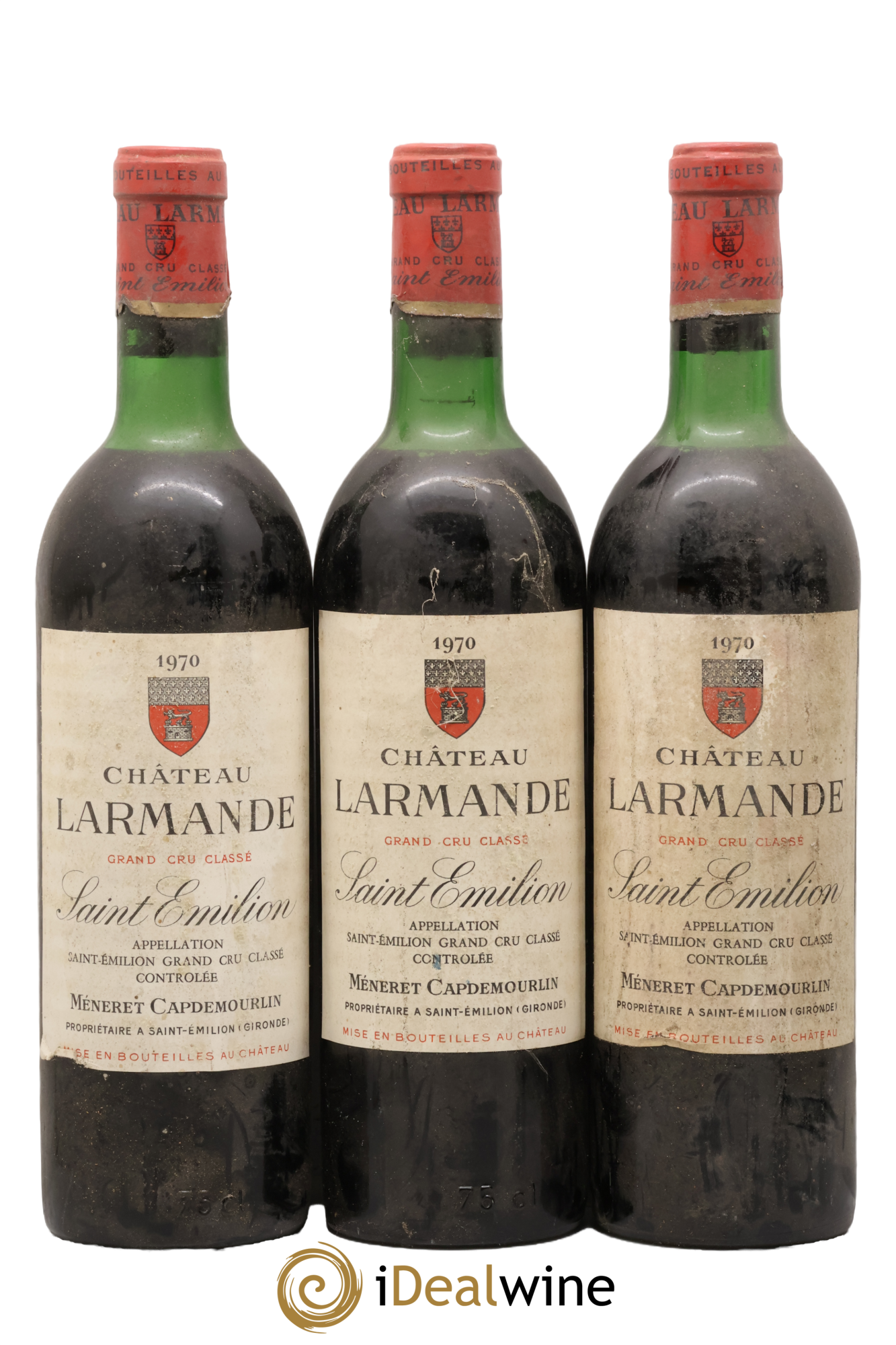 Château Larmande Grand Cru Classé 1970 - Lot de 3 bouteilles - 0