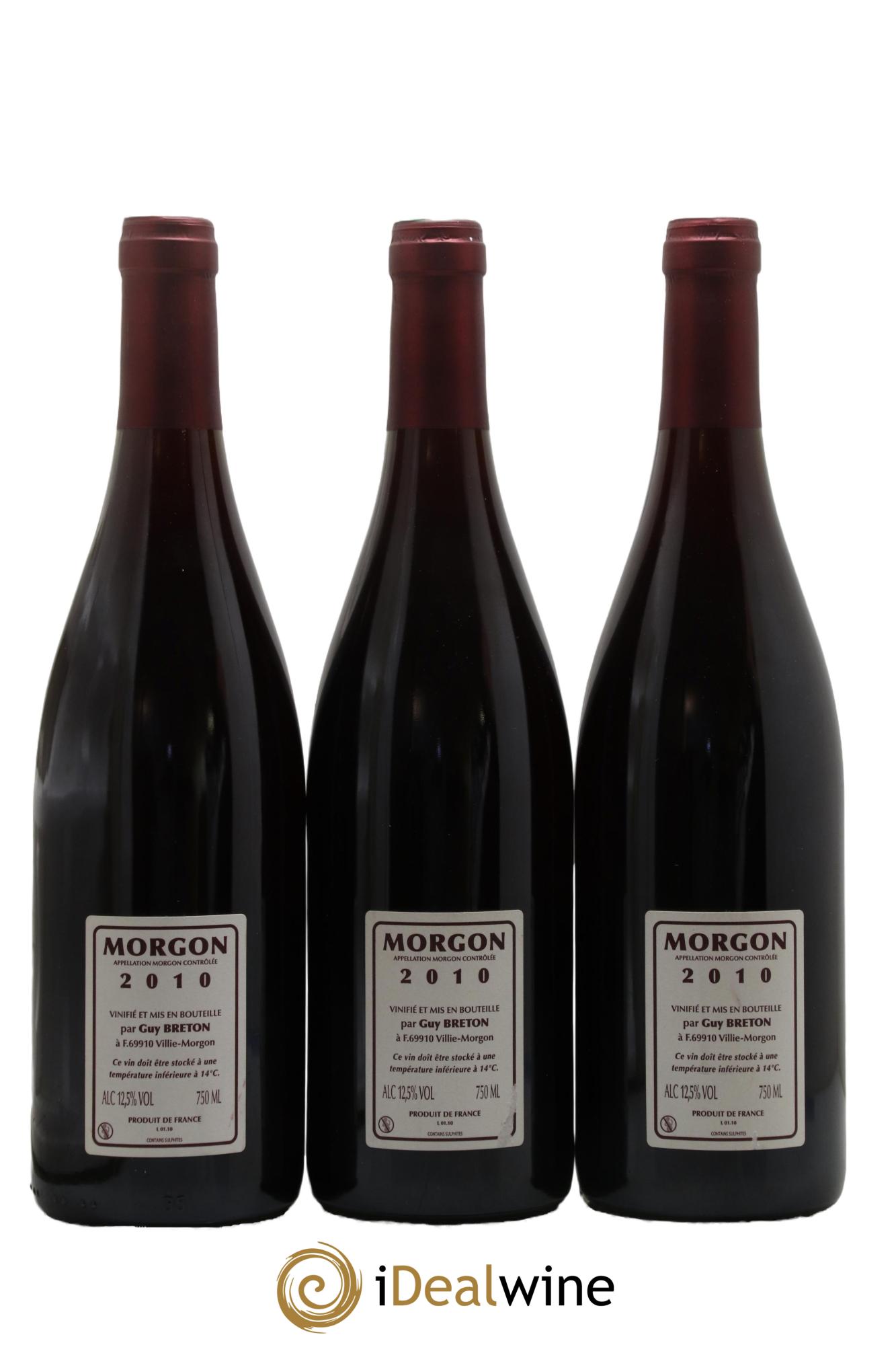 Morgon Ptit Max Guy Breton 2010 - Lot de 3 bouteilles - 1