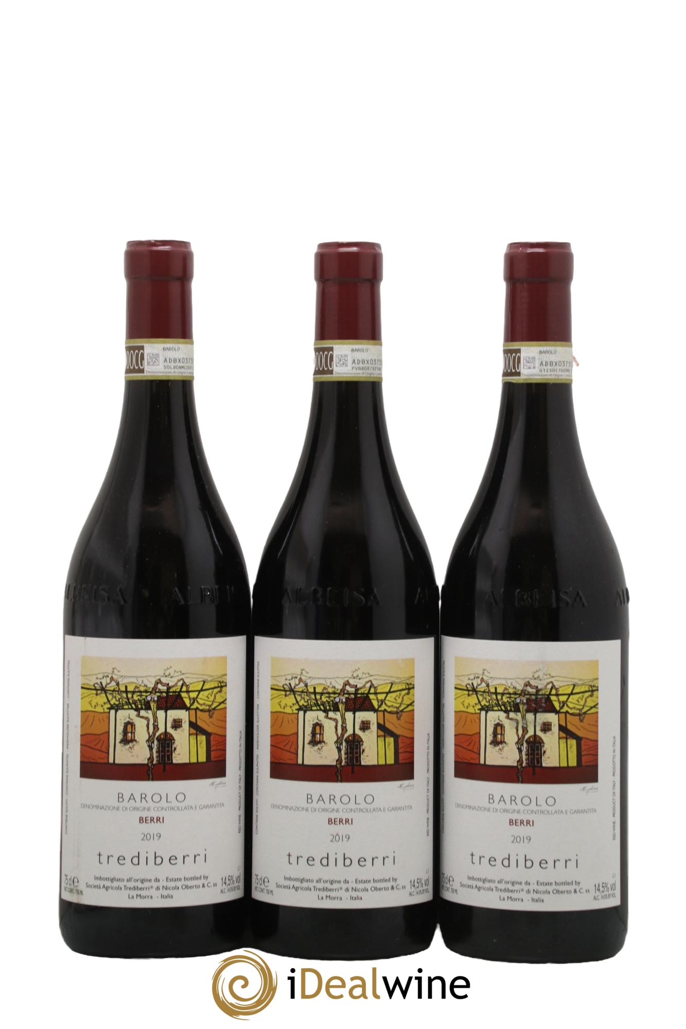 Barolo Berri Trediberri 2019 - Lot de 3 bouteilles - 0