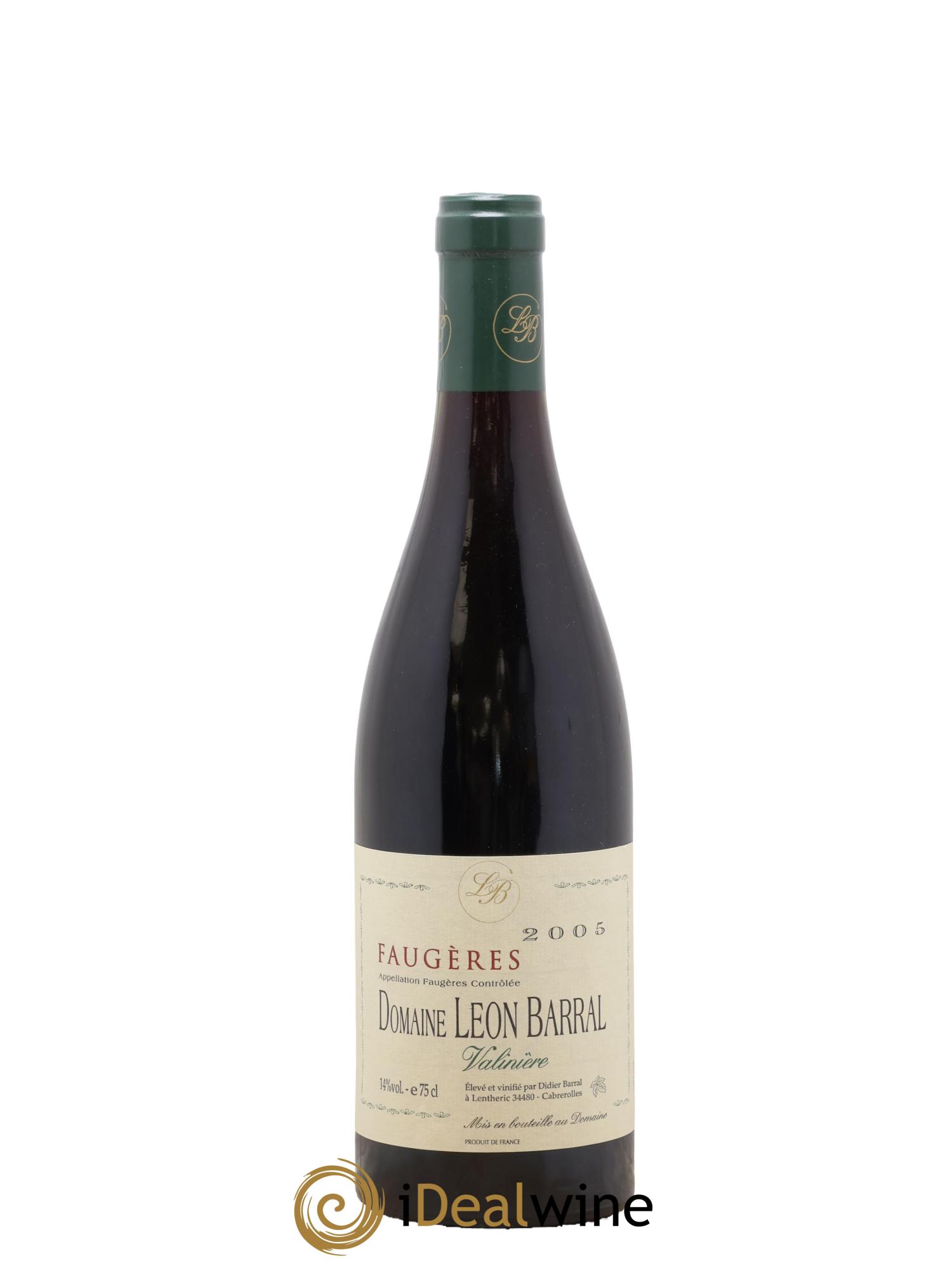 Faugères Valinière Domaine Léon Barral 2005 - Lot of 1 bottle - 0