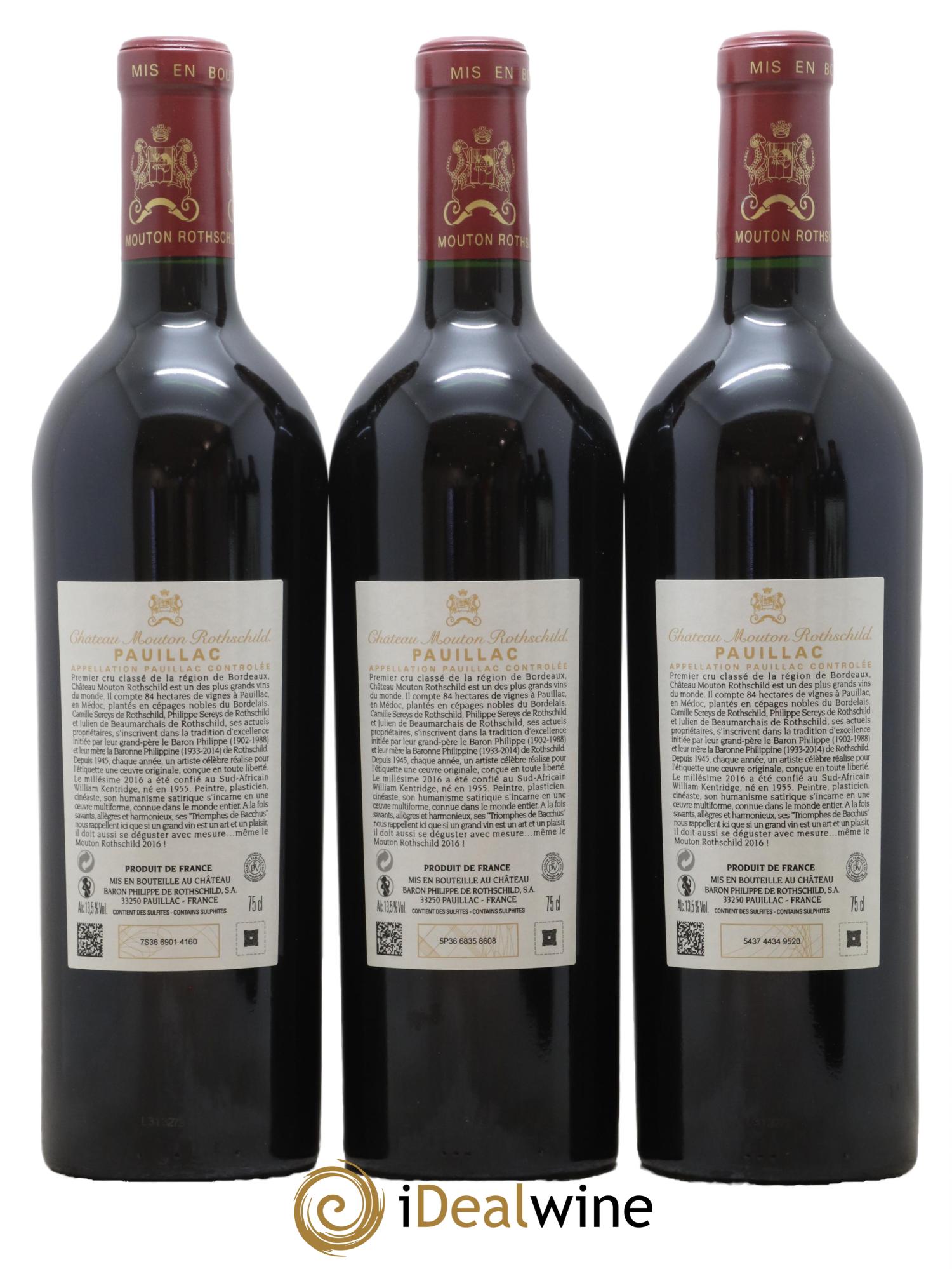 Château Mouton Rothschild 1er Grand Cru Classé 2016 - Lot de 6 bouteilles - 4