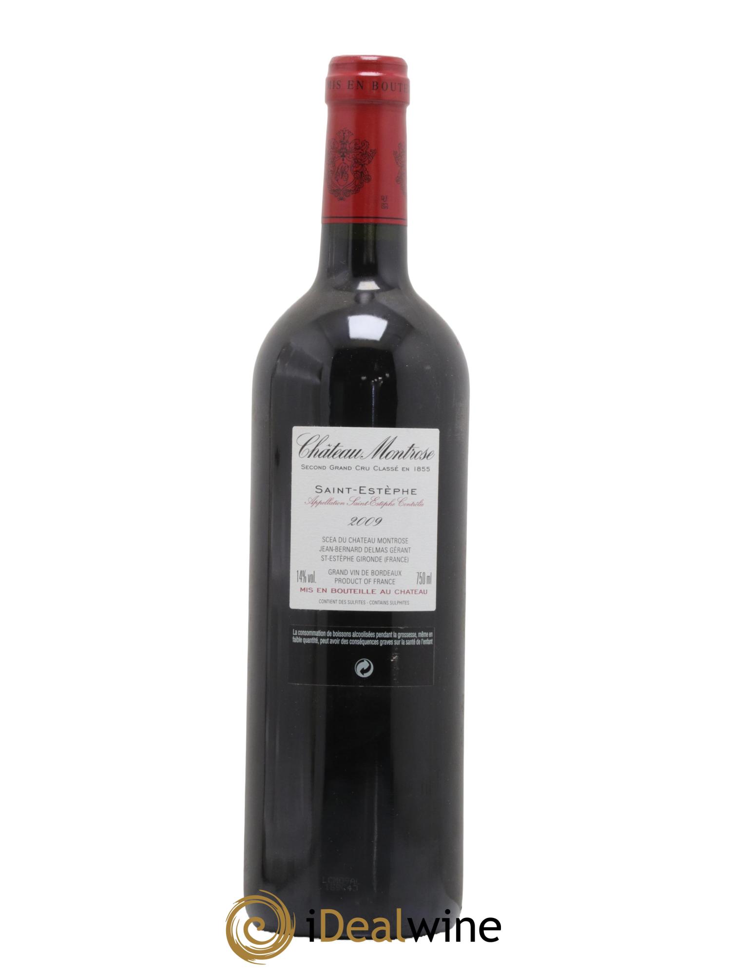 Château Montrose 2ème Grand Cru Classé 2009 - Lot de 1 bouteille - 1