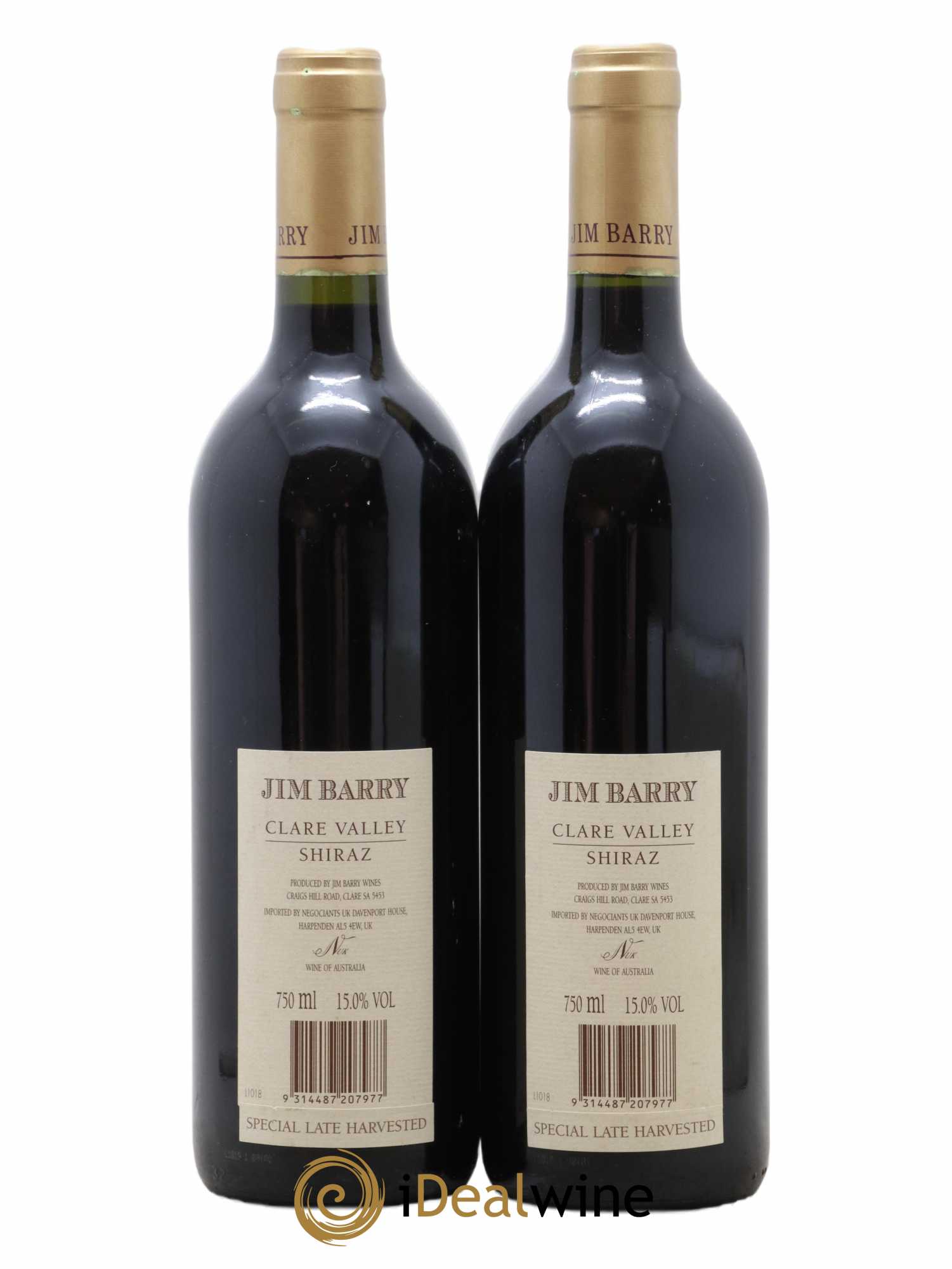 Clare Valley Jim Barry The Armagh Shiraz  1999 - Posten von 2 Flaschen - 1