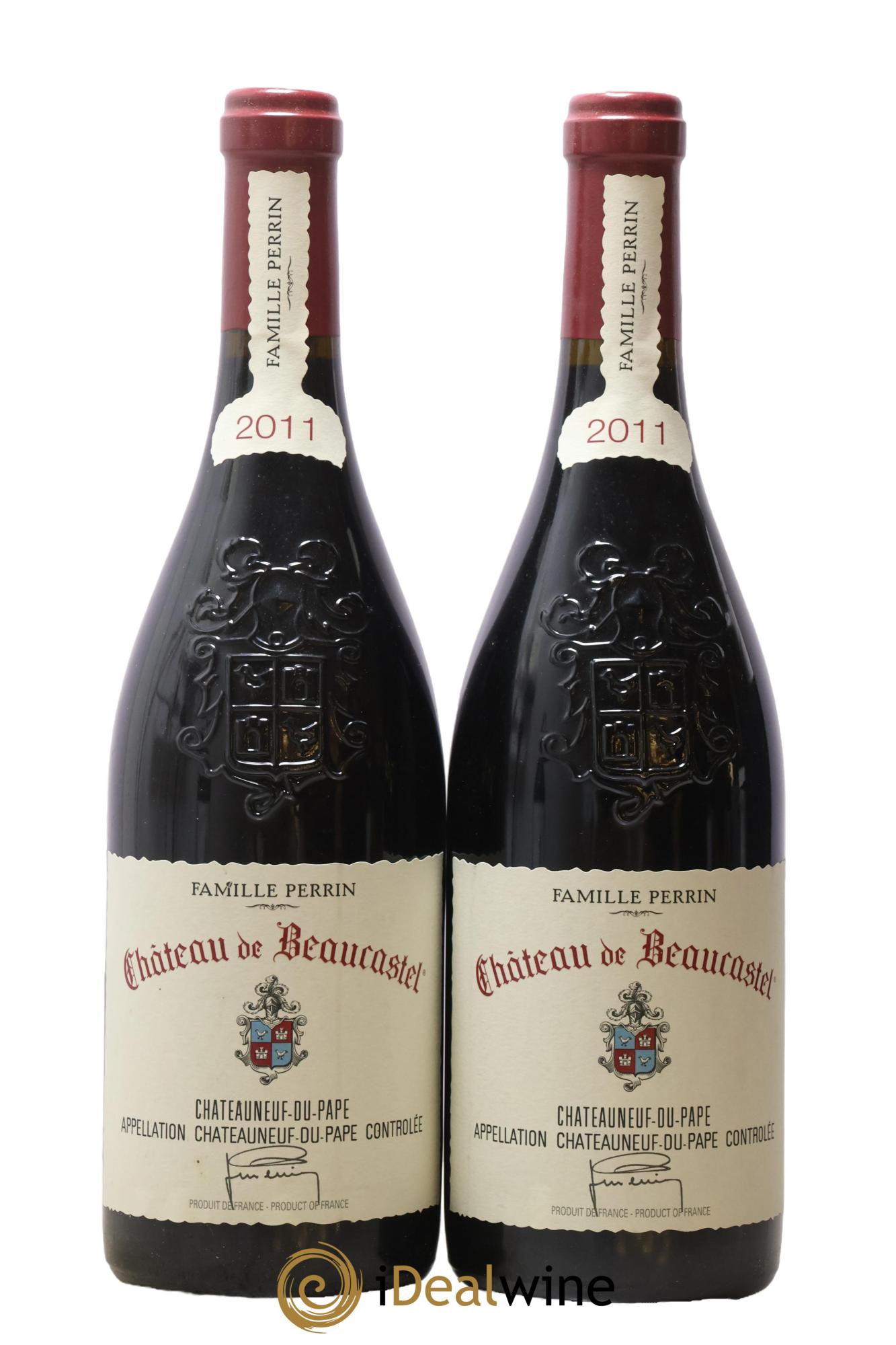 Châteauneuf-du-Pape Château de Beaucastel Famille Perrin 2011 - Lot of 2 bottles - 0