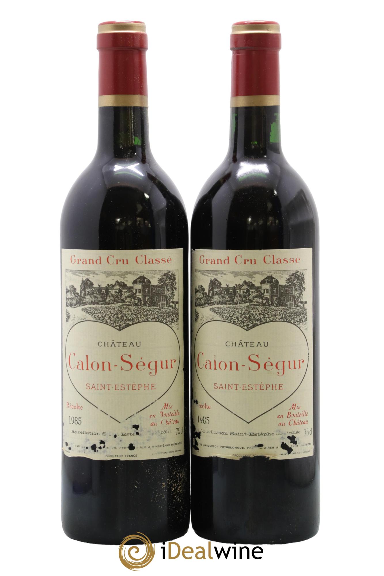 Château Calon Ségur 3ème Grand Cru Classé 1985 - Lot de 2 bouteilles - 0
