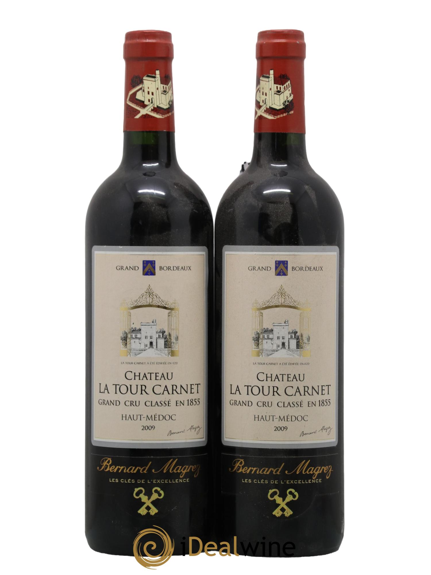 Château la Tour Carnet 4ème Grand Cru Classé 2009 - Lot de 2 bouteilles - 0