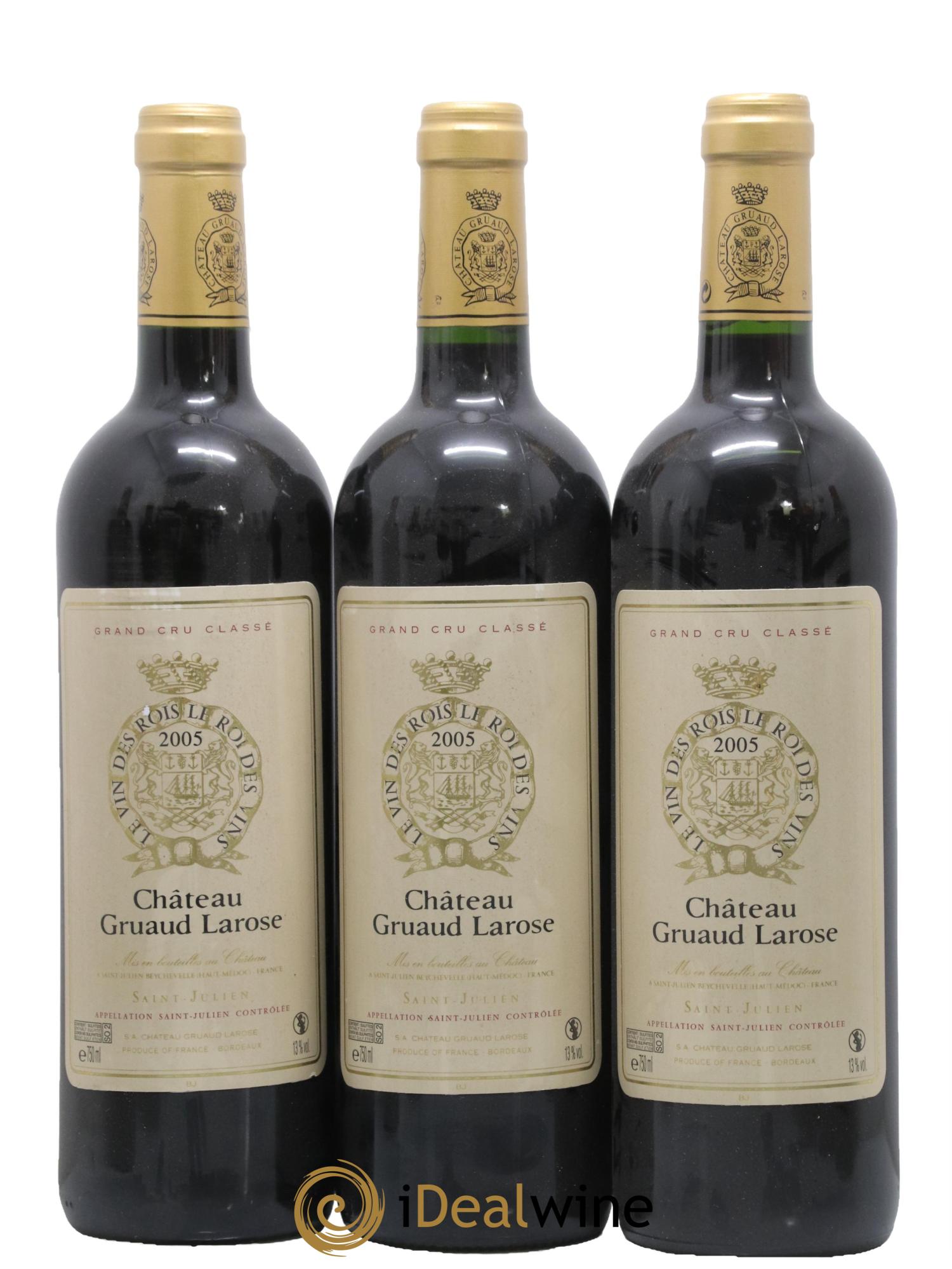 Château Gruaud Larose 2ème Grand Cru Classé 2005 - Lot de 3 bouteilles - 0