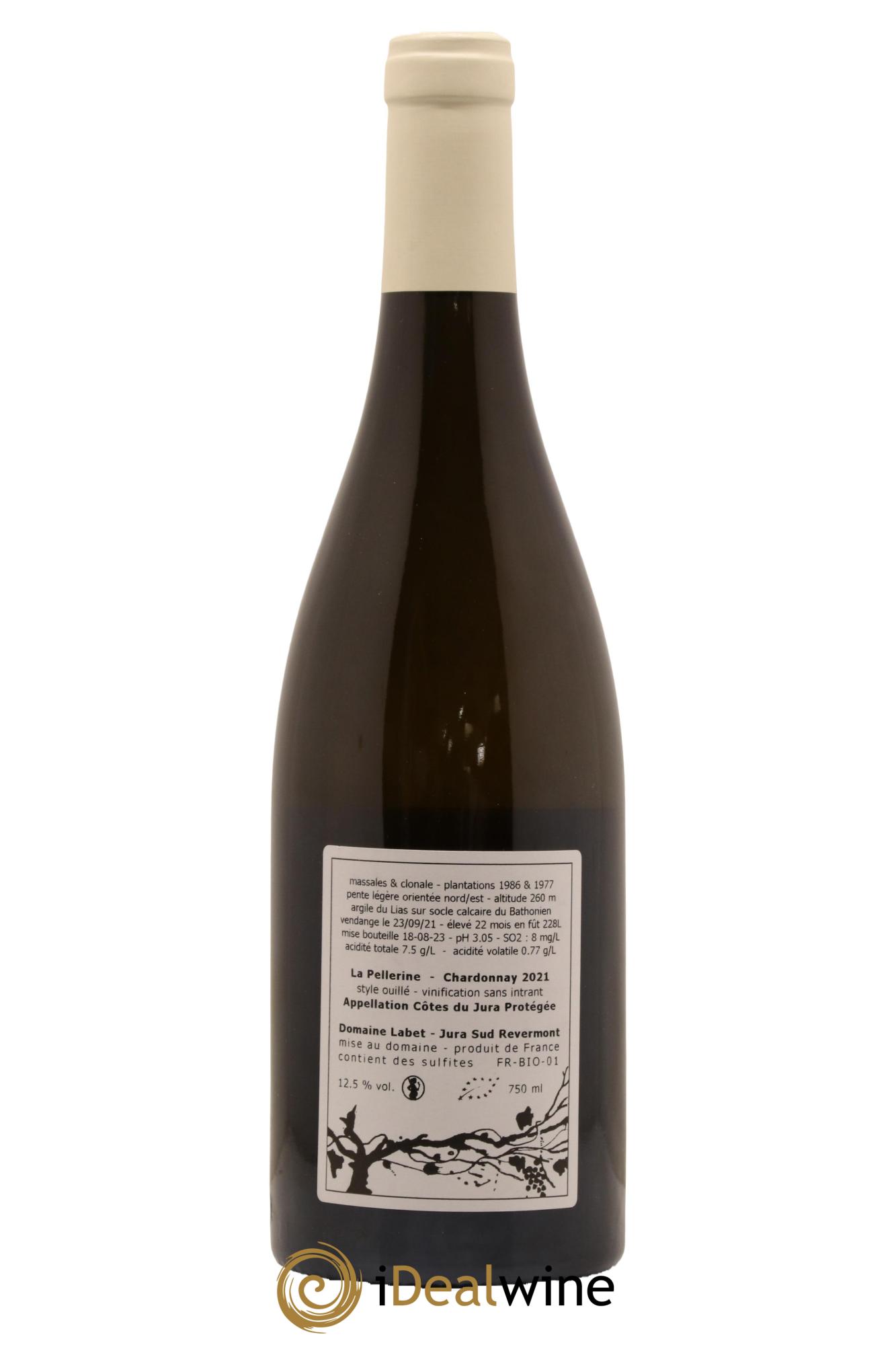 Côtes du Jura Chardonnay La Pellerine Romain - Julien - Charline Labet Chardonnay La Pellerine Domaine Labet 2021 - Posten von 1 Flasche - 1