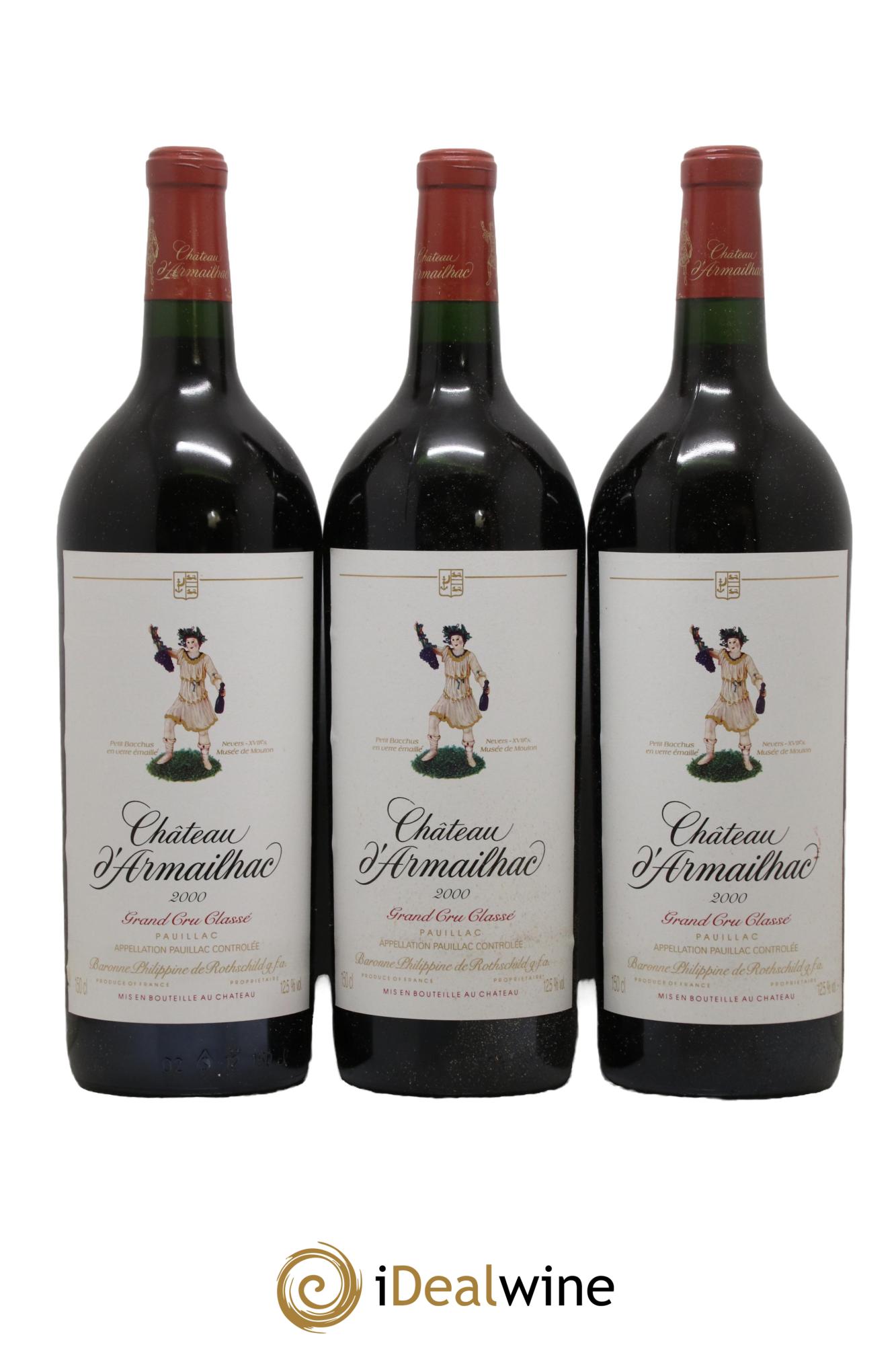 Château d' Armailhac - Mouton Baron(ne) Philippe 5ème Grand Cru Classé 2000 - Lotto di 6 magnum - 2