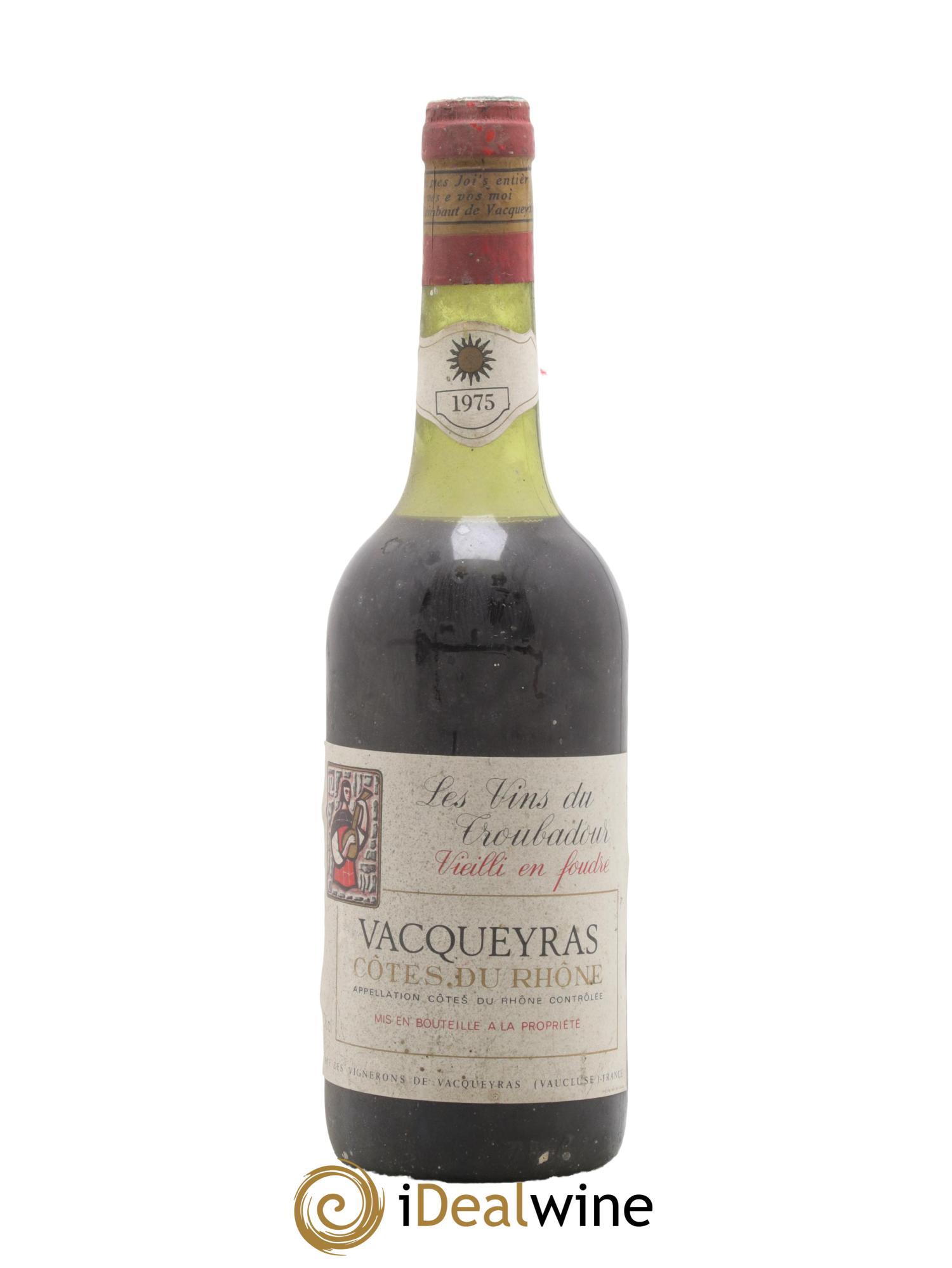 Vacqueyras Les Vins du Troubadour 1975 - Lot de 1 bouteille - 0