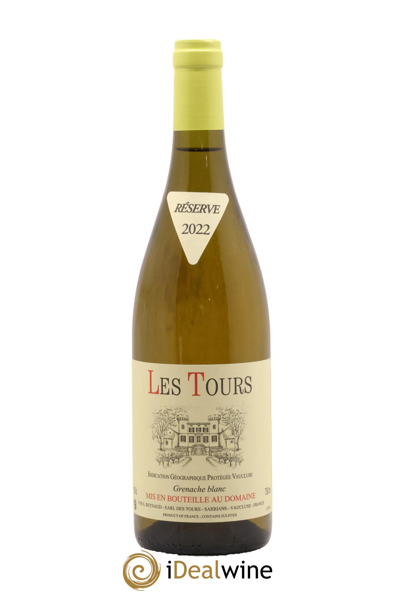 Vaucluse (Vin de Pays de Vaucluse) Les Tours Grenache Blanc Emmanuel Reynaud 2022 - Lot de 1 bouteille - 0