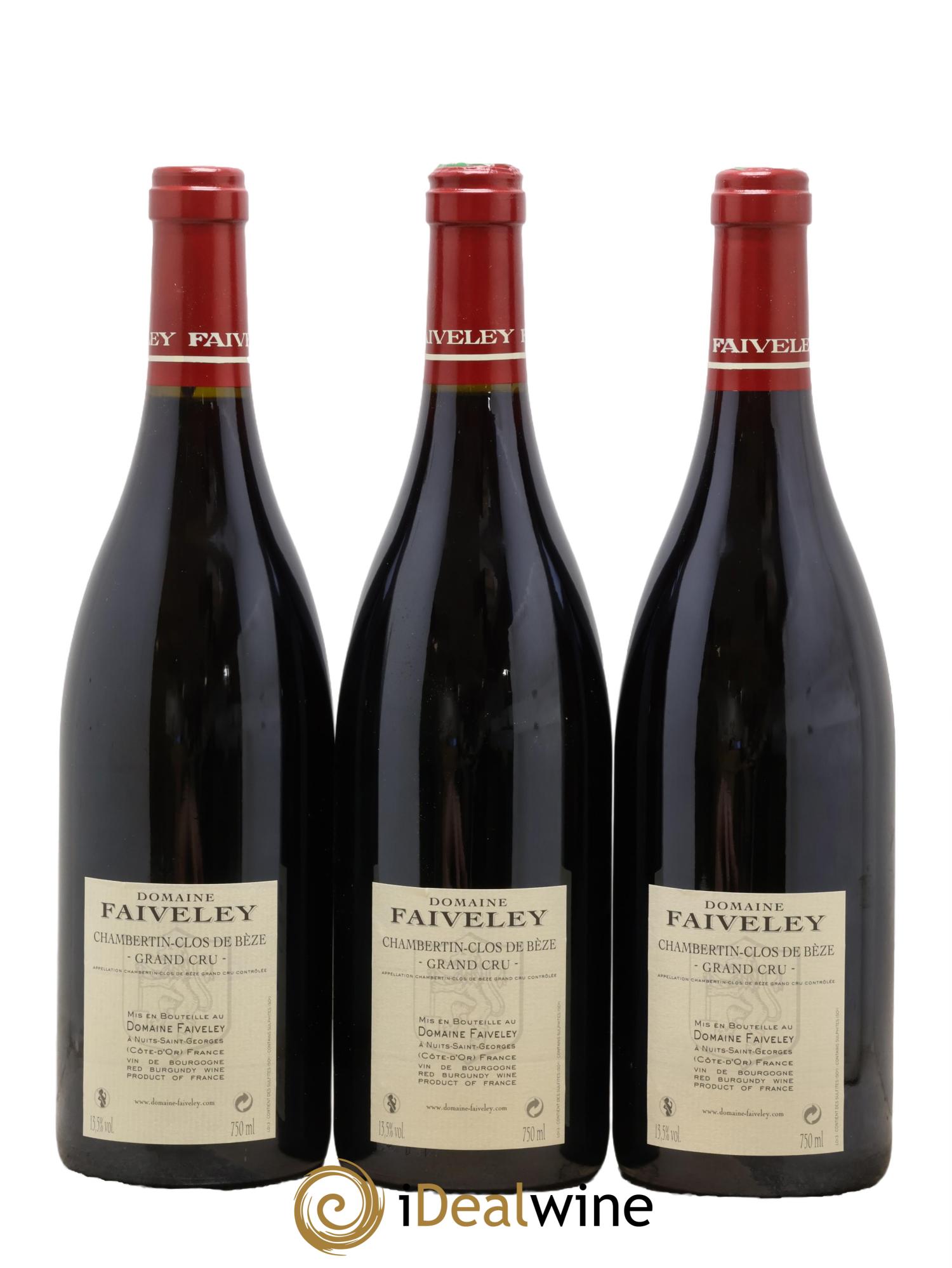 Chambertin Clos de Bèze Grand Cru Faiveley 2012 - Lot of 3 bottles - 1