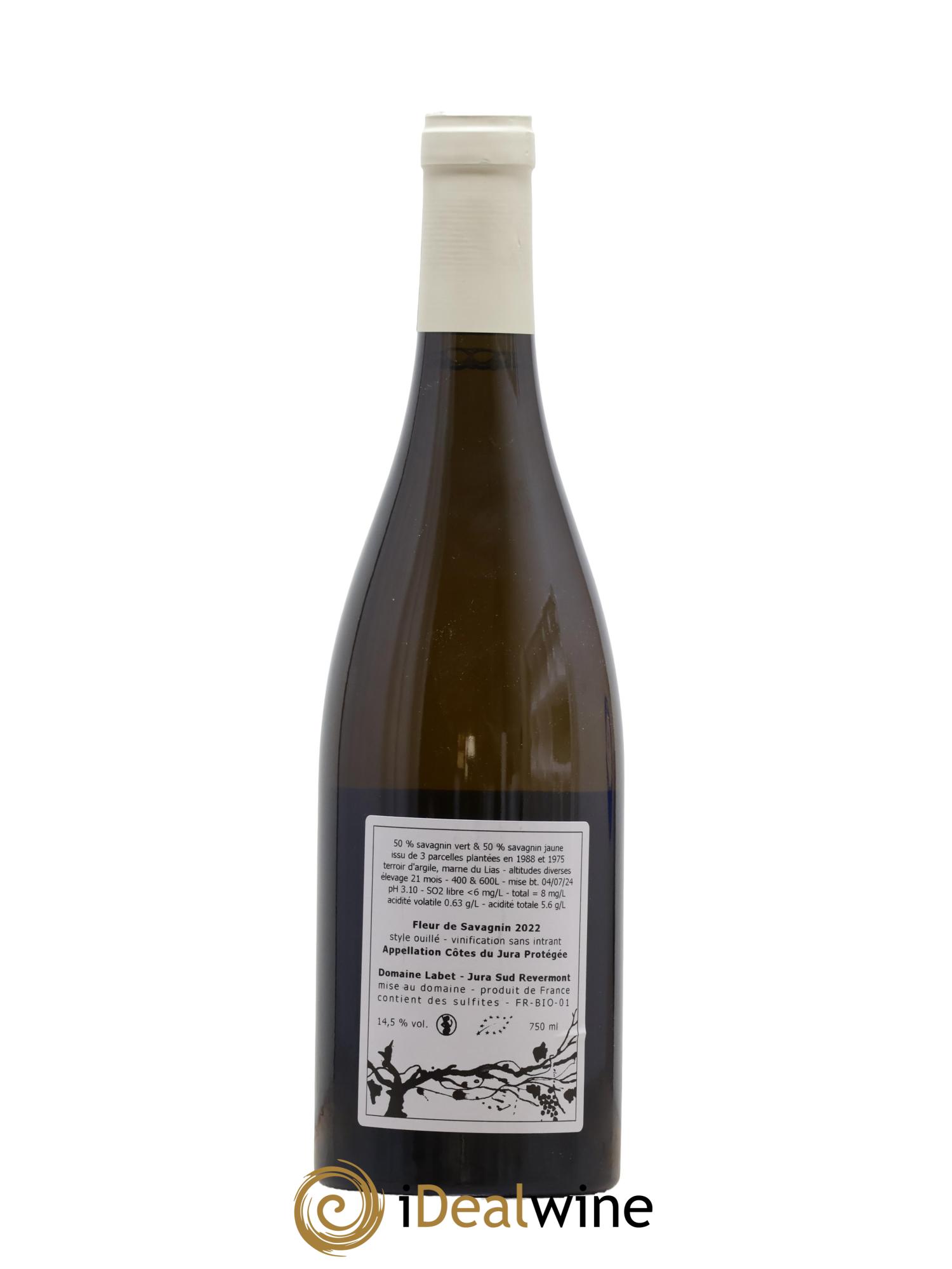 Côtes du Jura Fleur de Savagnin Romain - Julien - Charline Labet 2022 - Lot de 1 bouteille - 1