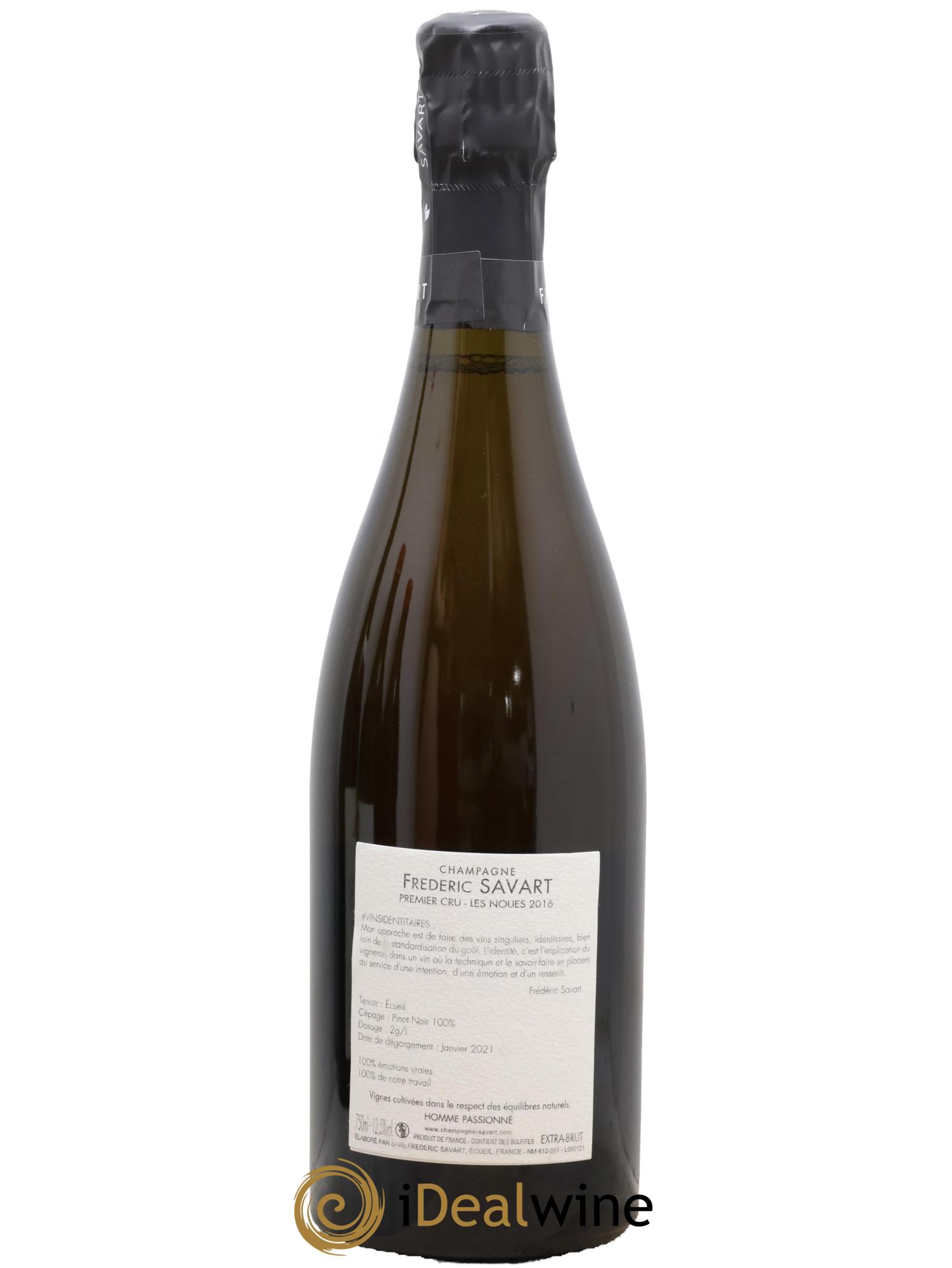 Les Noues 1er Cru Extra-Brut Savart 2016 - Lot of 1 bottle - 1