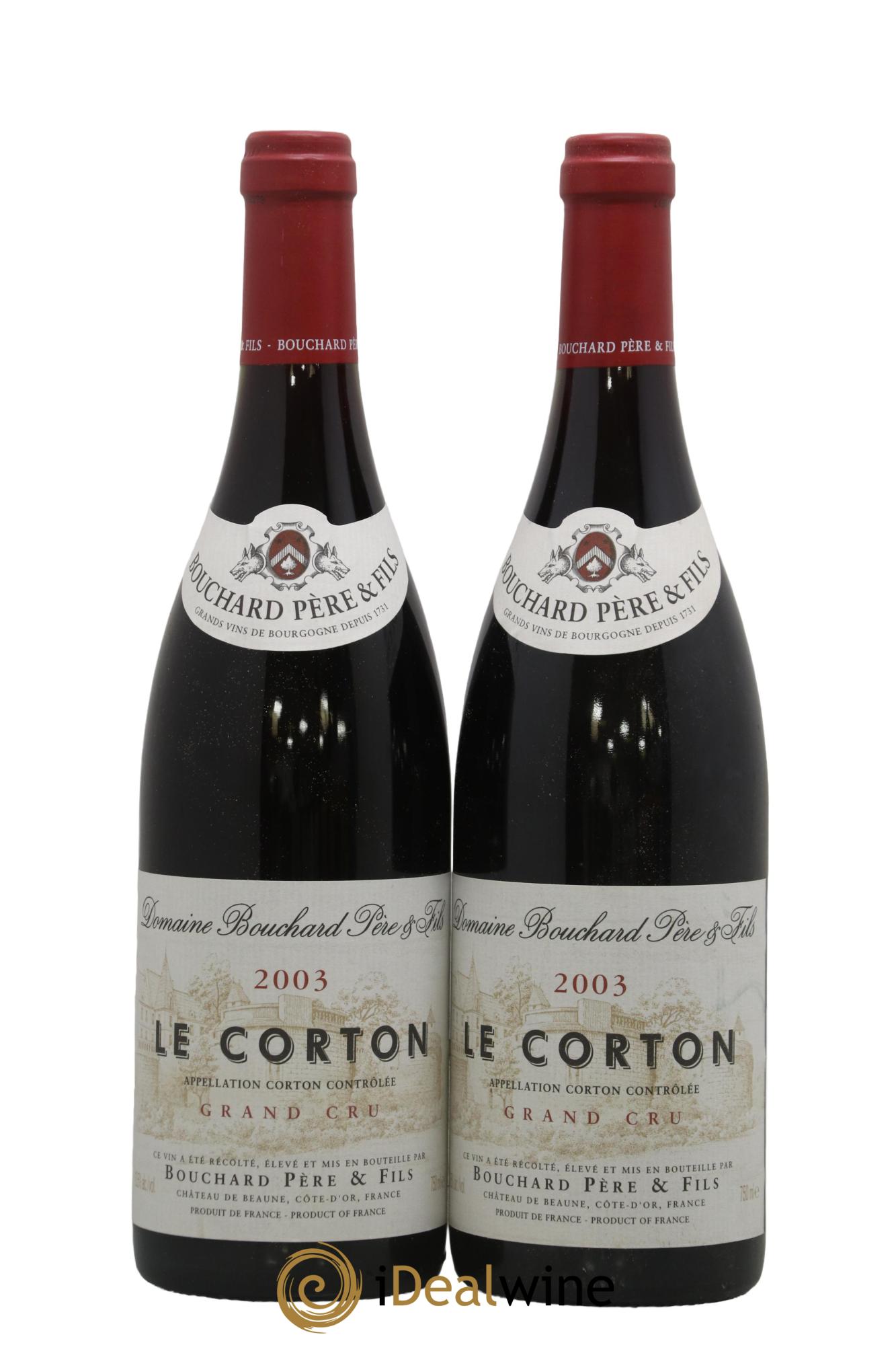 Corton Grand Cru Le Corton Bouchard Père & Fils 2003 - Lot de 2 bouteilles - 0
