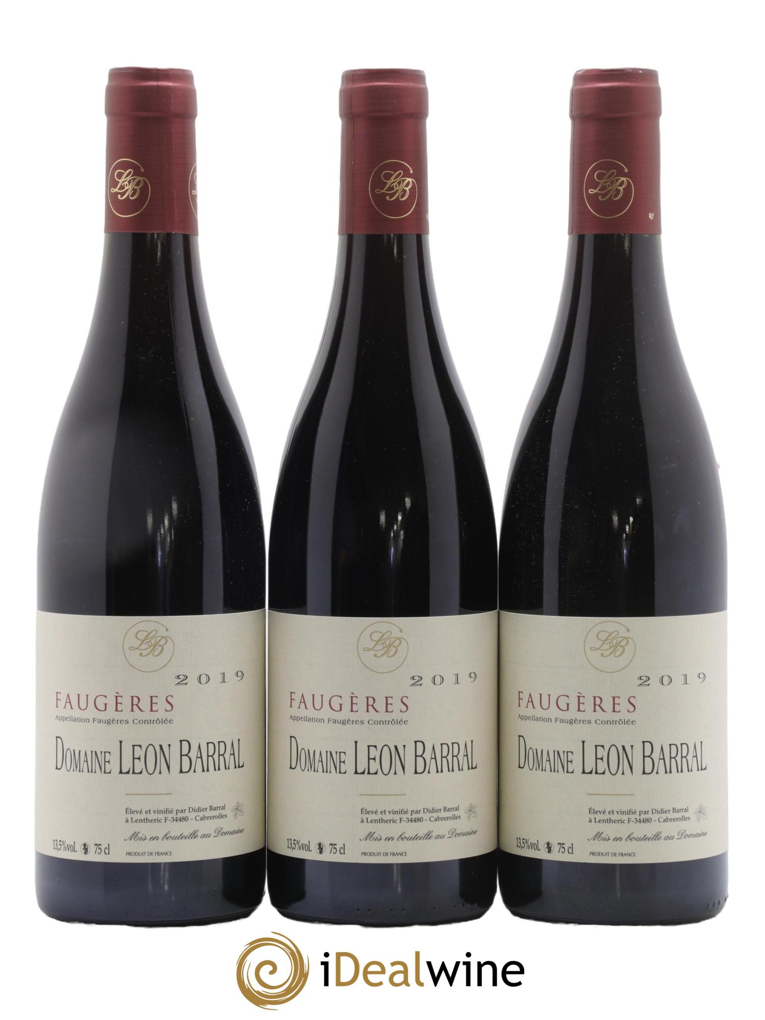 Faugères Domaine Léon Barral 2019 - Lot de 3 bouteilles - 0