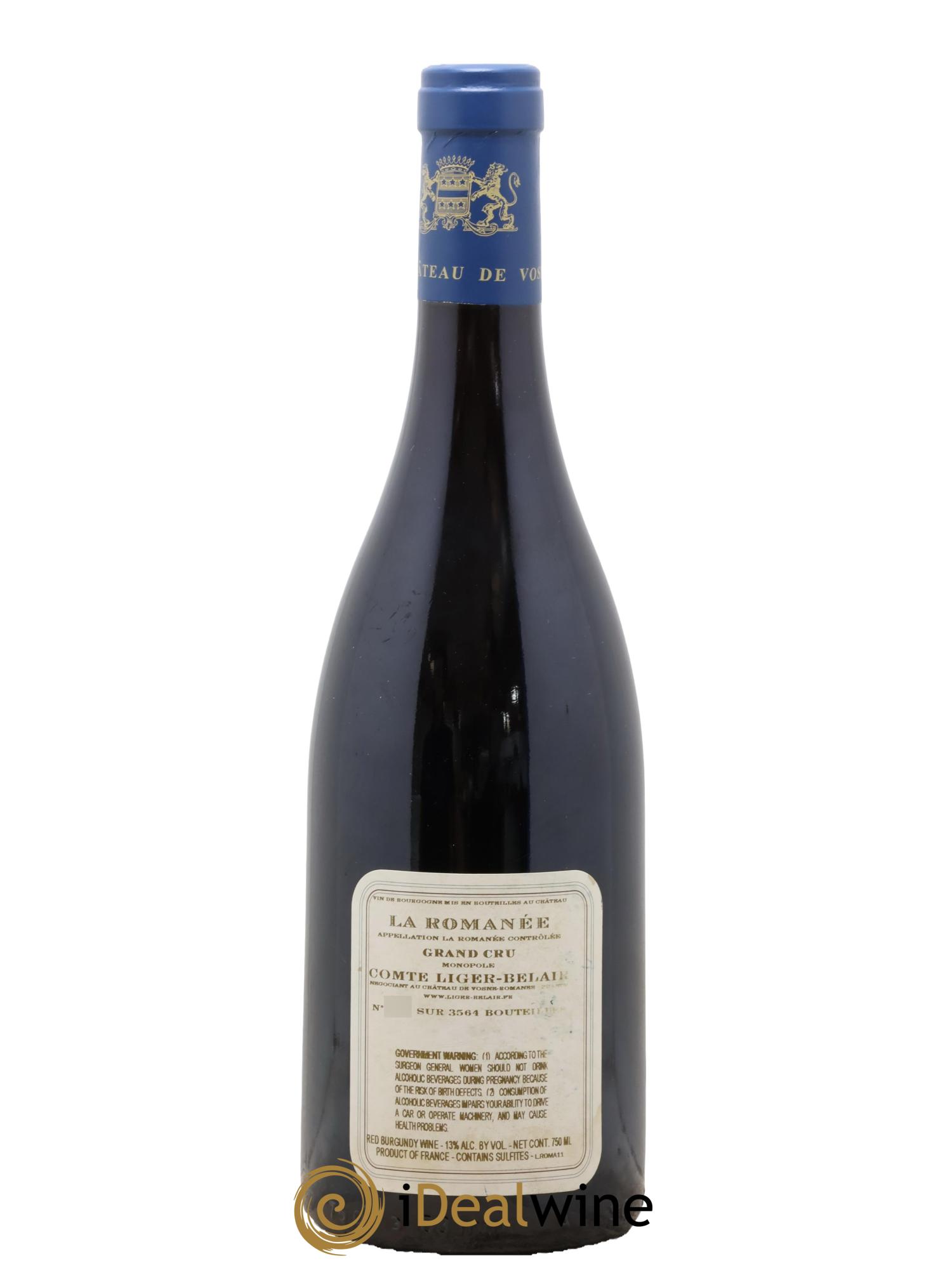 La Romanée Grand Cru Comte Liger-Belair (Domaine du) 2011 - Lot of 1 bottle - 1