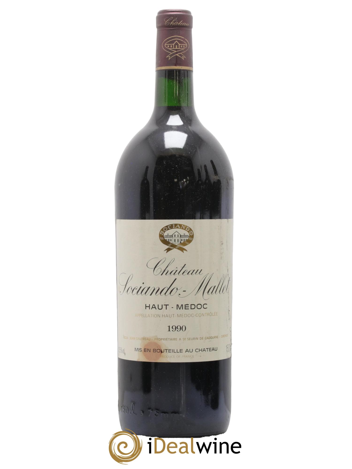 Château Sociando Mallet 1990 - Lot de 1 magnum - 0