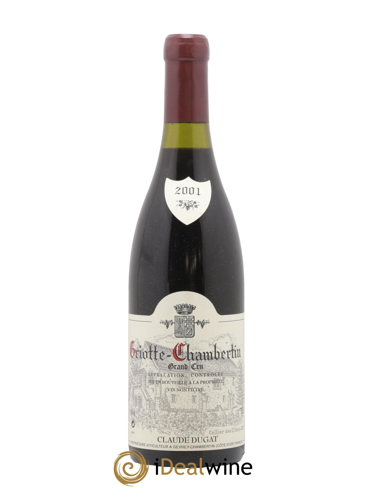Griotte-Chambertin Grand Cru Claude Dugat 2001 - Lot de 1 bouteille - 0