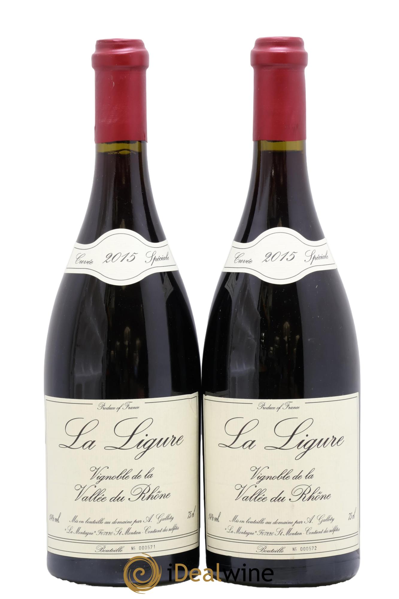 Côtes du Vivarais La Ligure Gallety (Domaine) 2015 - Lotto di 2 bottiglie - 0
