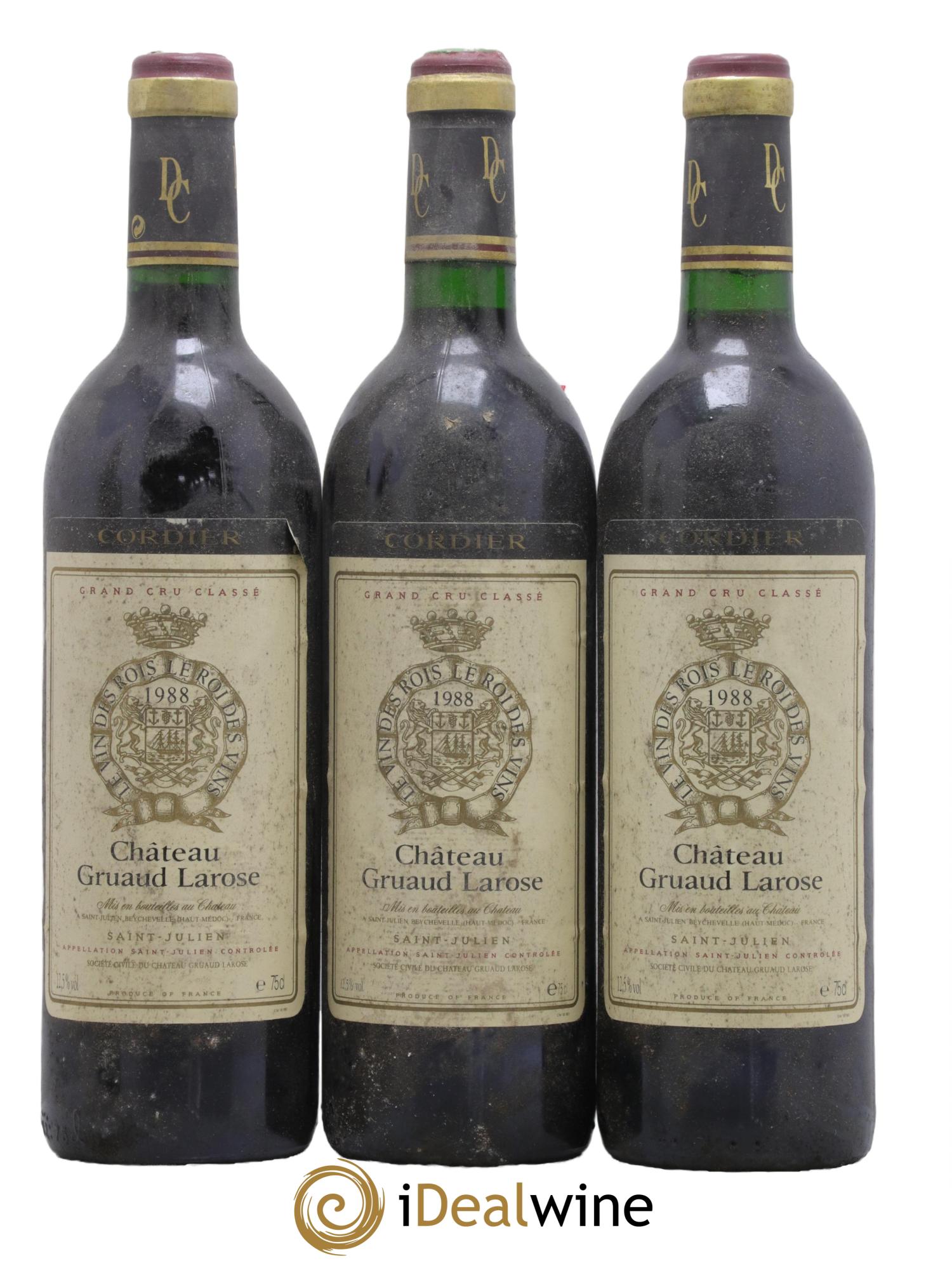 Château Gruaud Larose 2ème Grand Cru Classé 1988 - Lot de 3 bouteilles - 0
