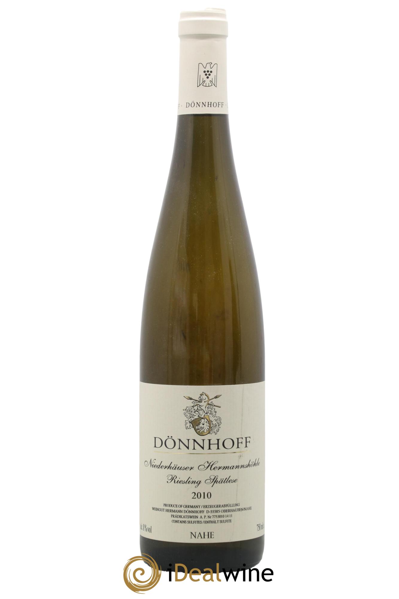 Allemagne Niederhäuser Hermannshöhle Riesling Spätlese Donnhoff 2010 - Posten von 1 Flasche - 0