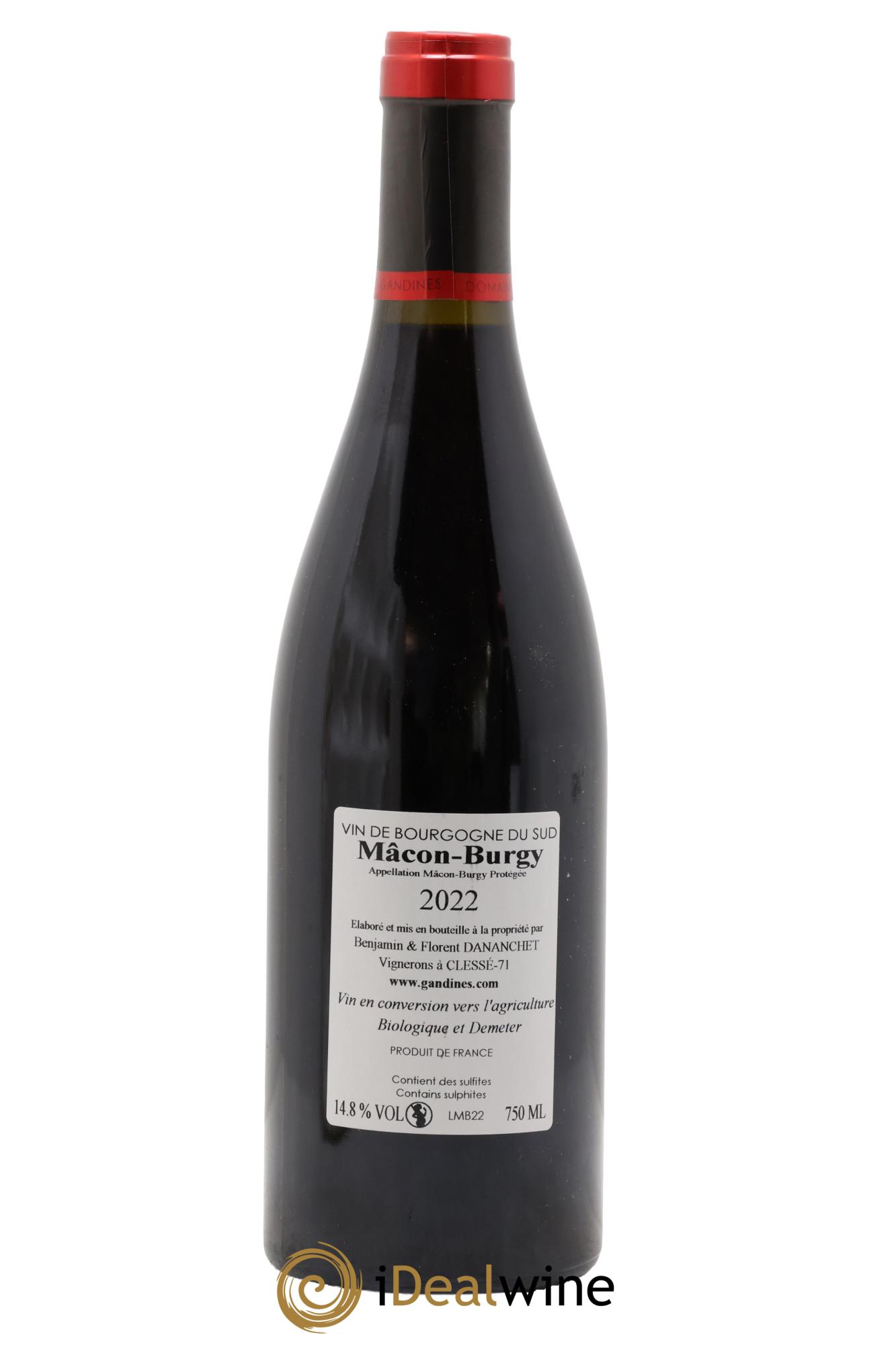 Mâcon Burgy Domaine Des Gandines 2022 - Lotto di 1 bottiglia - 1