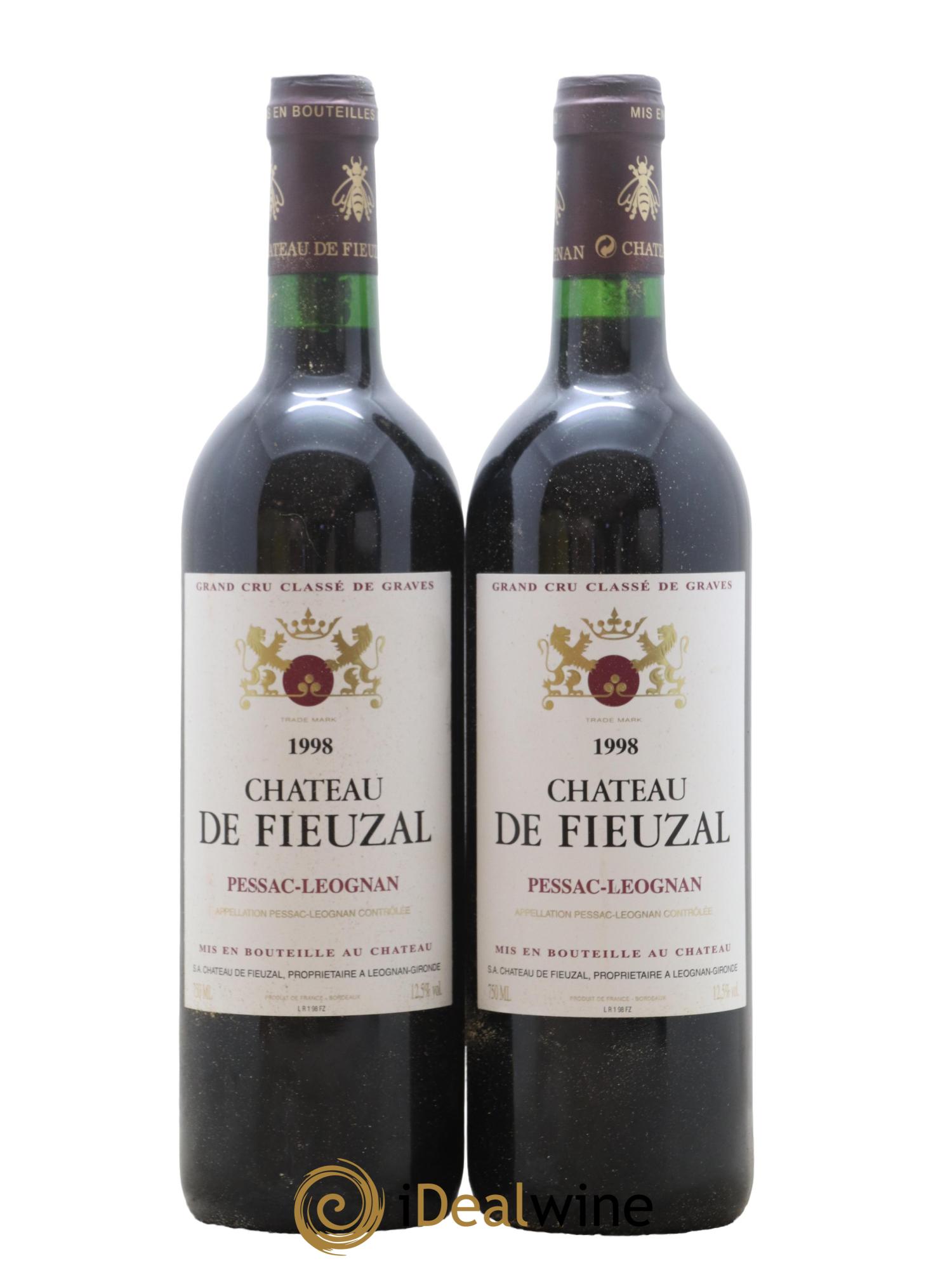 Château de Fieuzal Cru Classé de Graves 1998 - Lot de 2 bouteilles - 0
